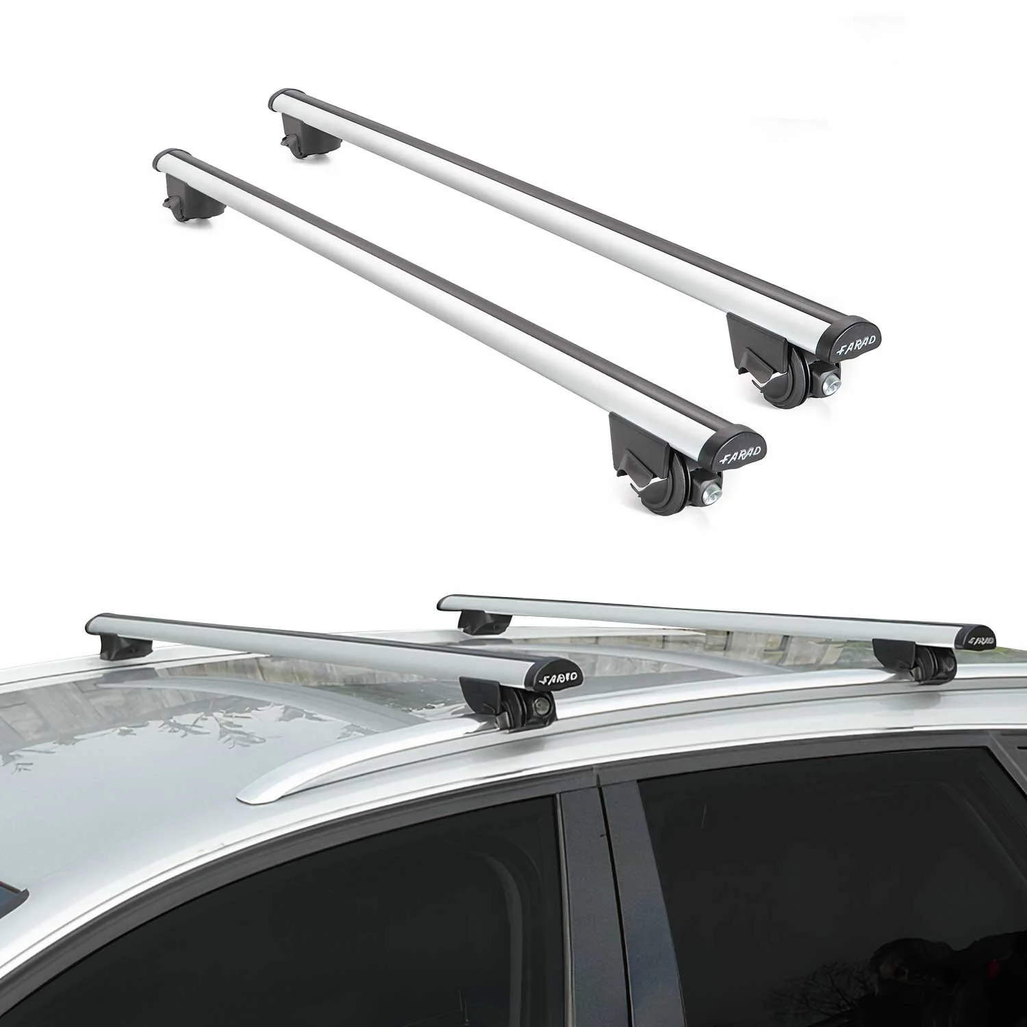 2019-2026 BMW X5 G05 Roof Rack Cross Bars Silver - Image 2