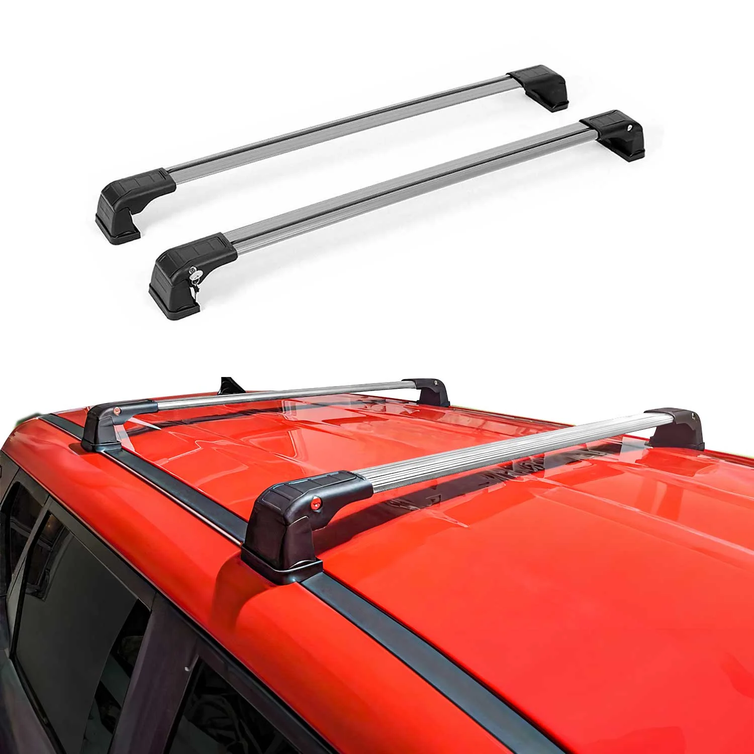 2017-2026 Audi Q7 Roof Rack Cross Bars Silver - Image 2
