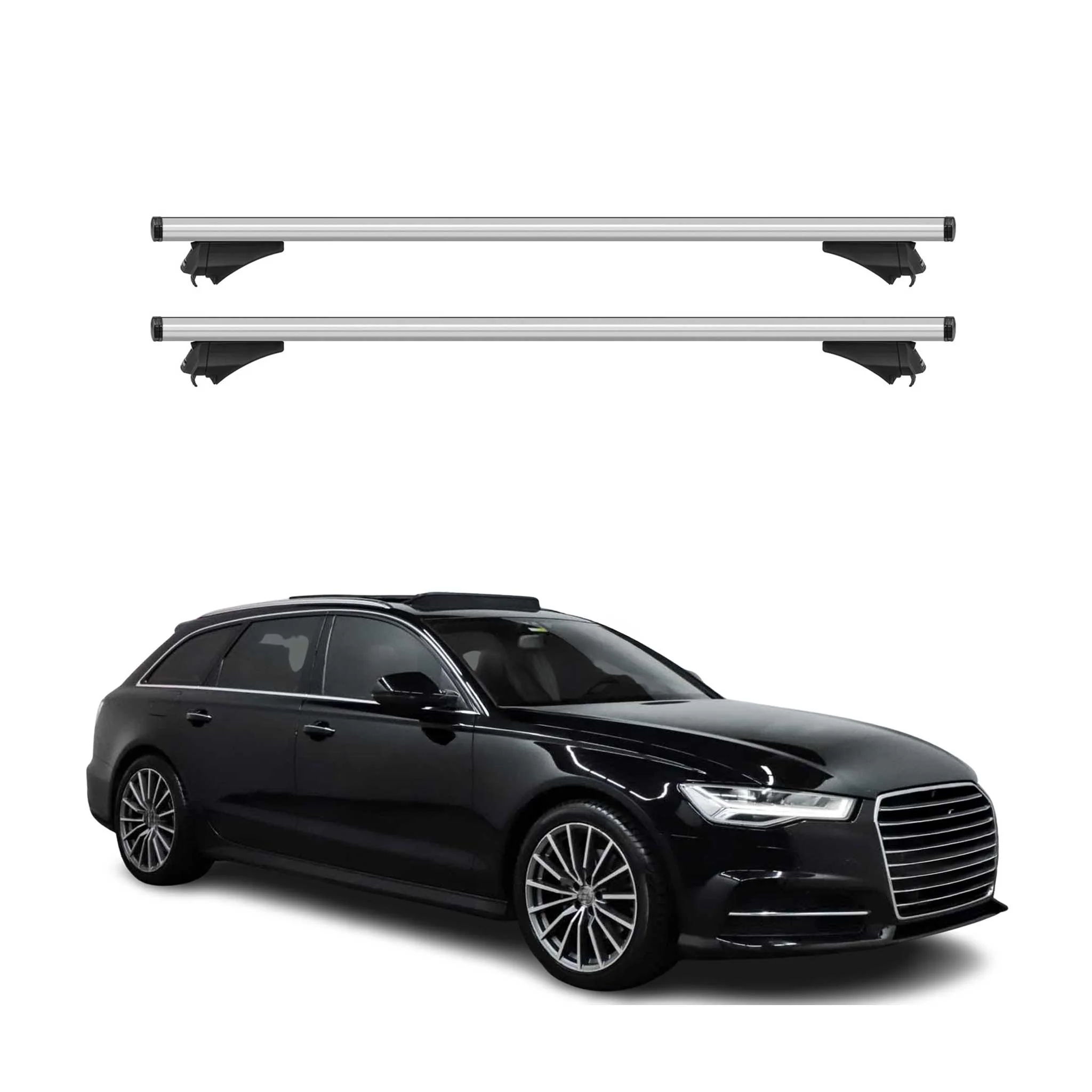 2015-2018 Audi A6 Avant Roof Rack Cross Bars Silver