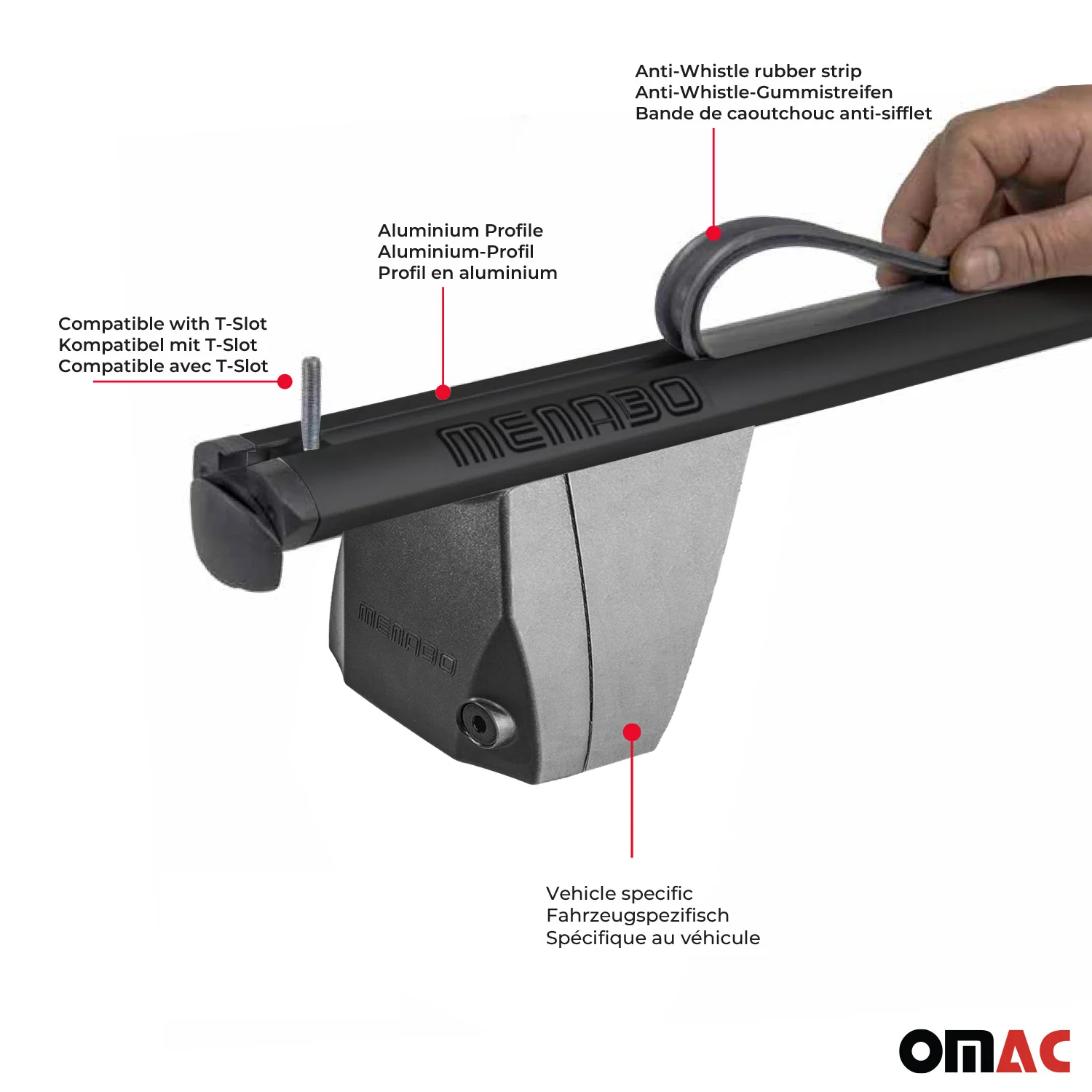2021-2026 BMW 4 Series G22 Coupe Roof Rack Cross Bars Black - Image 5