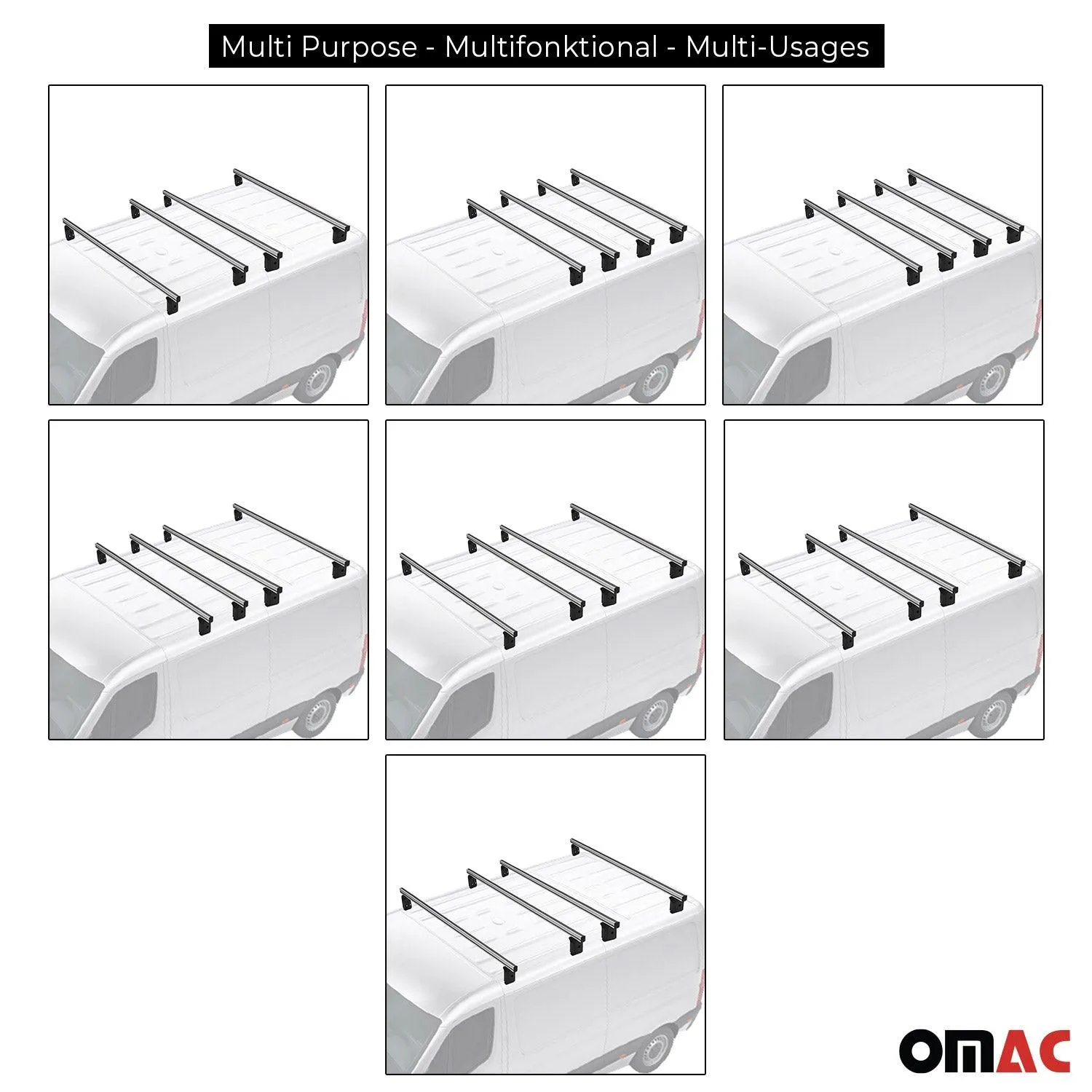 2014-2019 Ford Transit Connect L1 Roof Racks Cross Bars Set - Image 5
