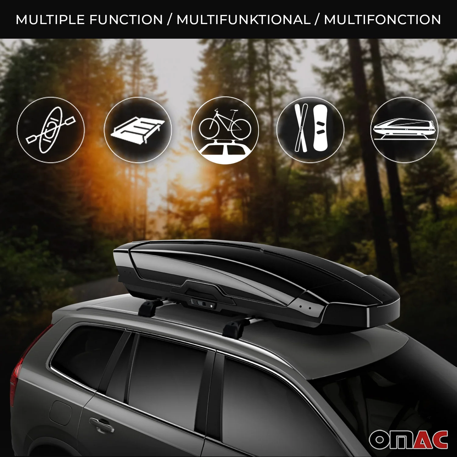 2014-2018 Mazda 3 Sedan Roof Rack Cross Bars Black - Image 7