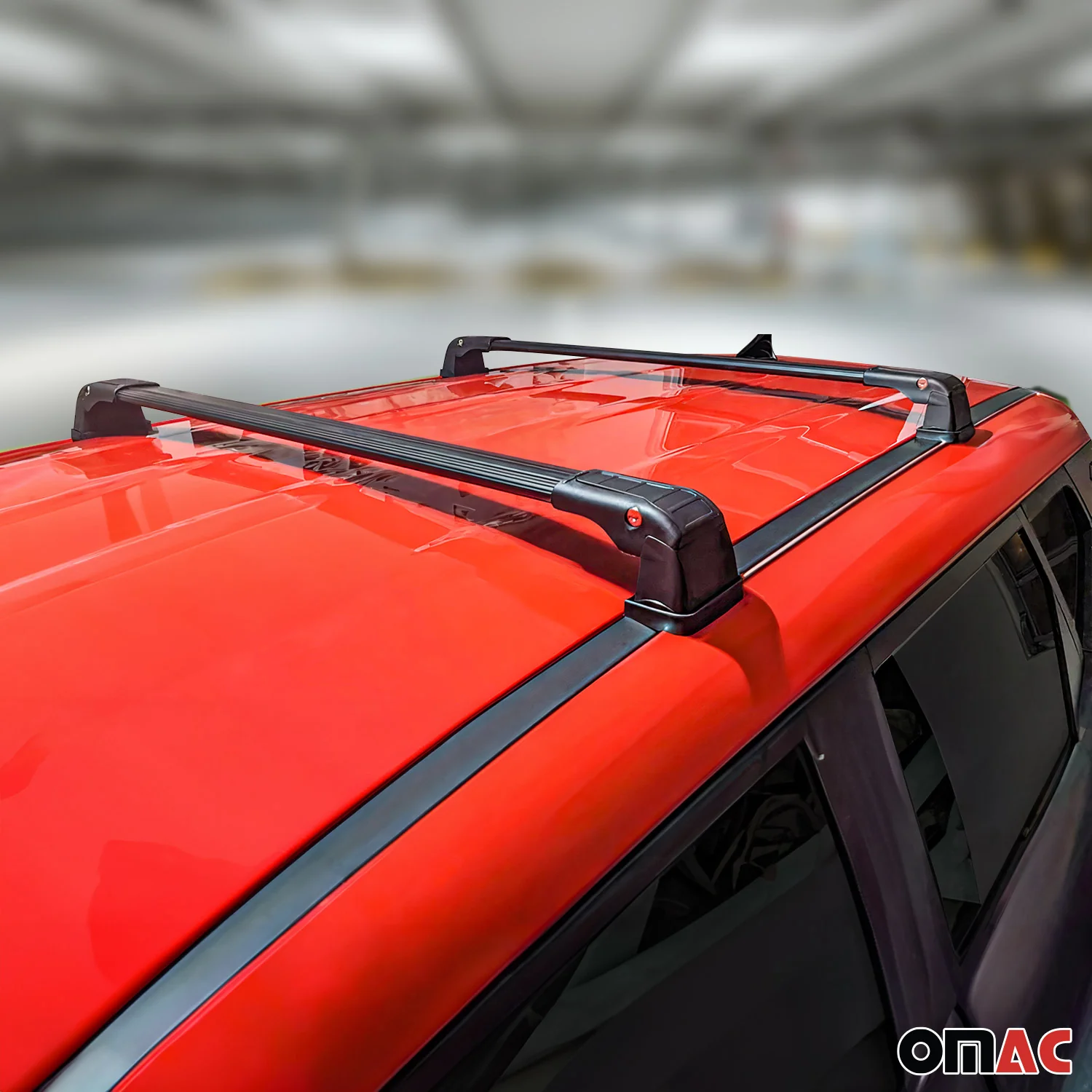 2009-2021 Mazda 6 Sedan Roof Rack Cross Bars Black - Image 3