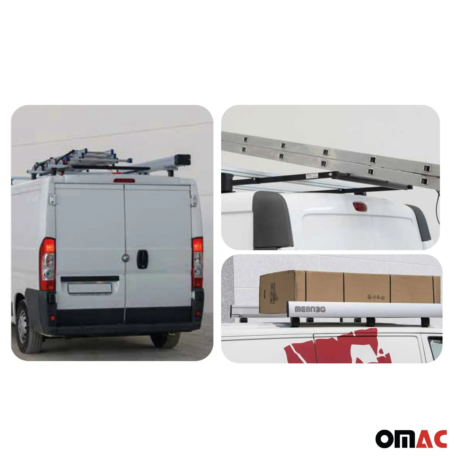 2006-2018 Mercedes Sprinter W906 Roof Racks Cross Bars Set Gray 6Pcs - Image 10