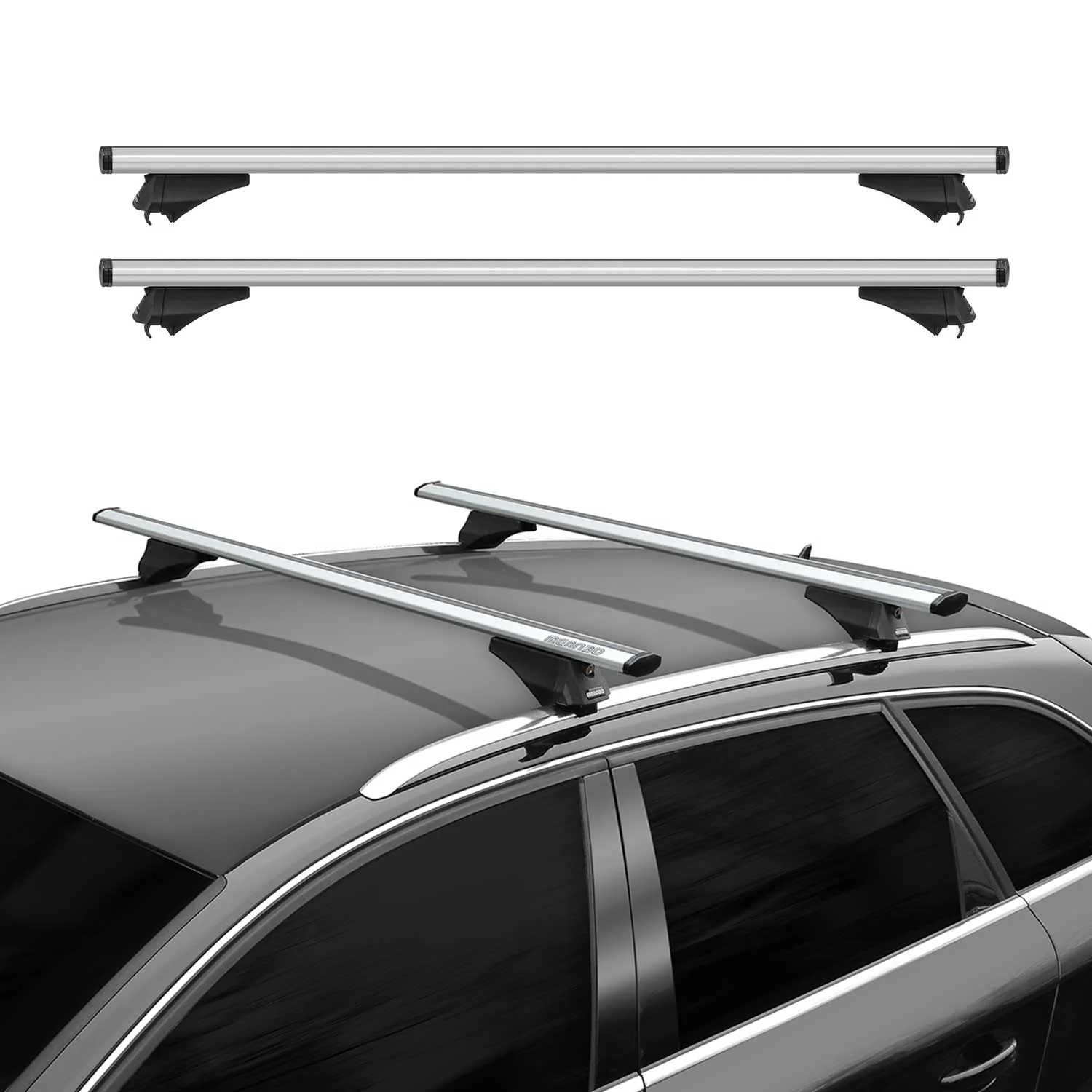 2017-2020 Nissan Rogue Roof Rack Cross Bars Silver