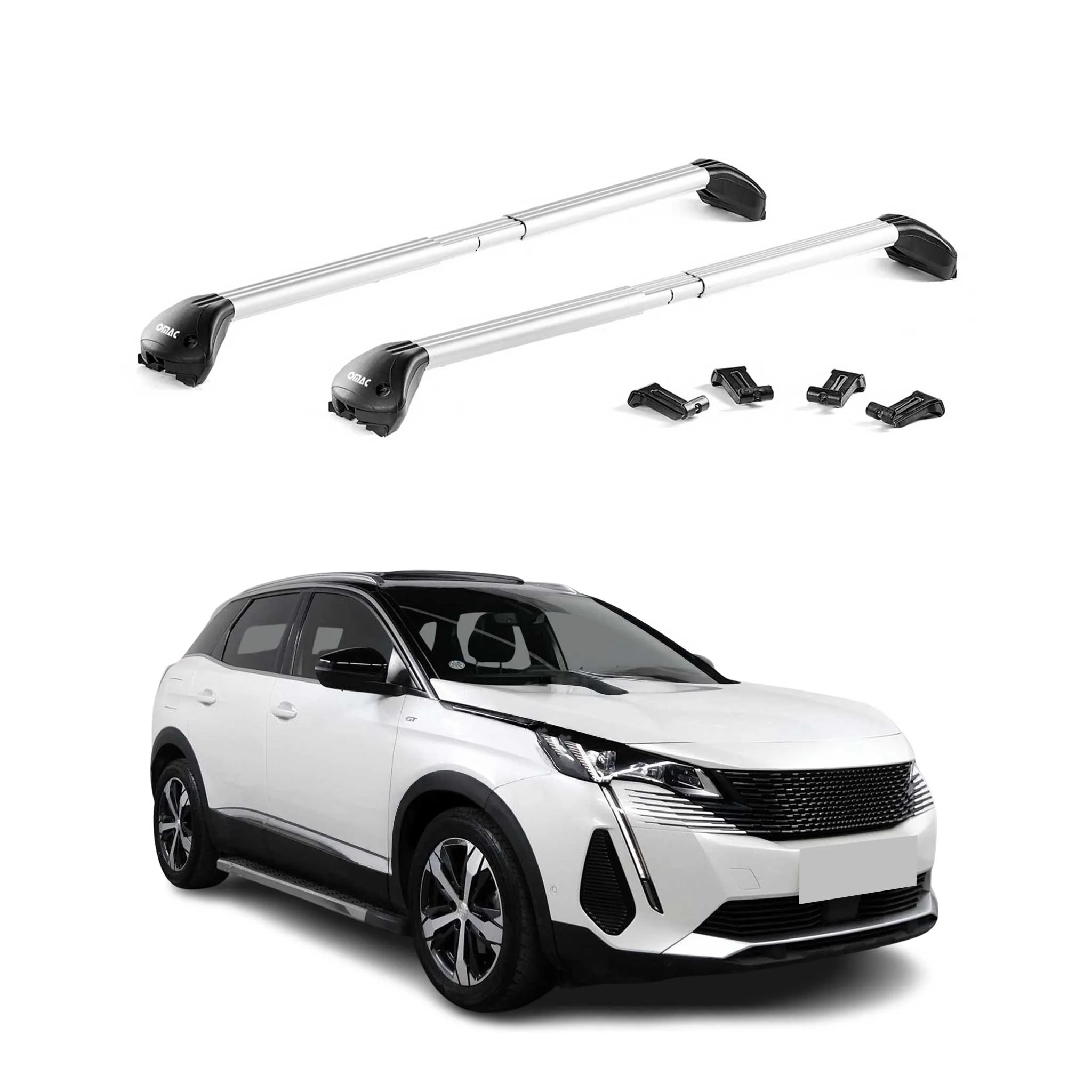 Roof Rack Luggage Carrier for Audi Q5 Sportback 2.gen 2021-2025 Alu Silver Grey