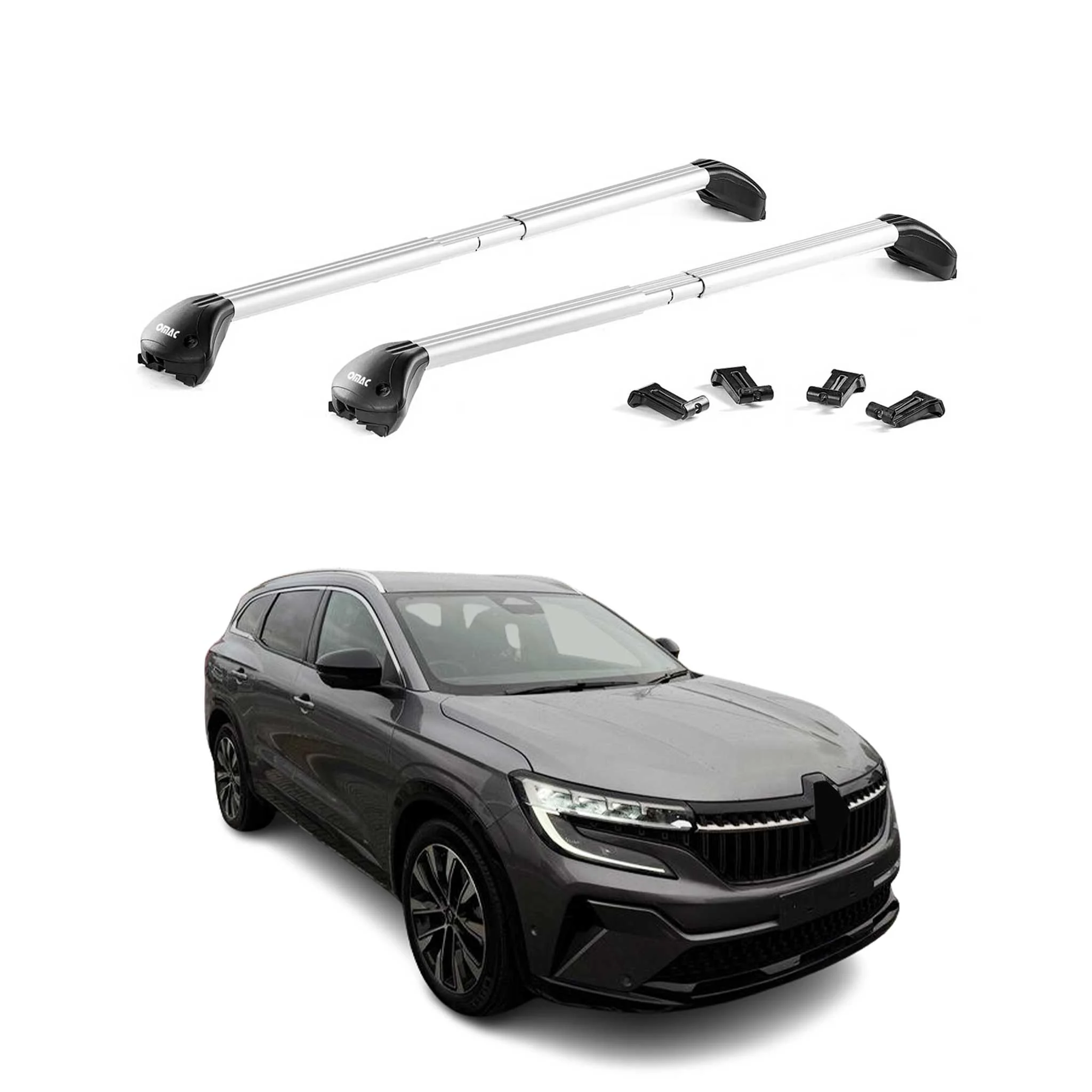 Roof Rack Luggage Carrier for BMW X1 E84 F48 U11 2009-2026 Alu Grey 2x