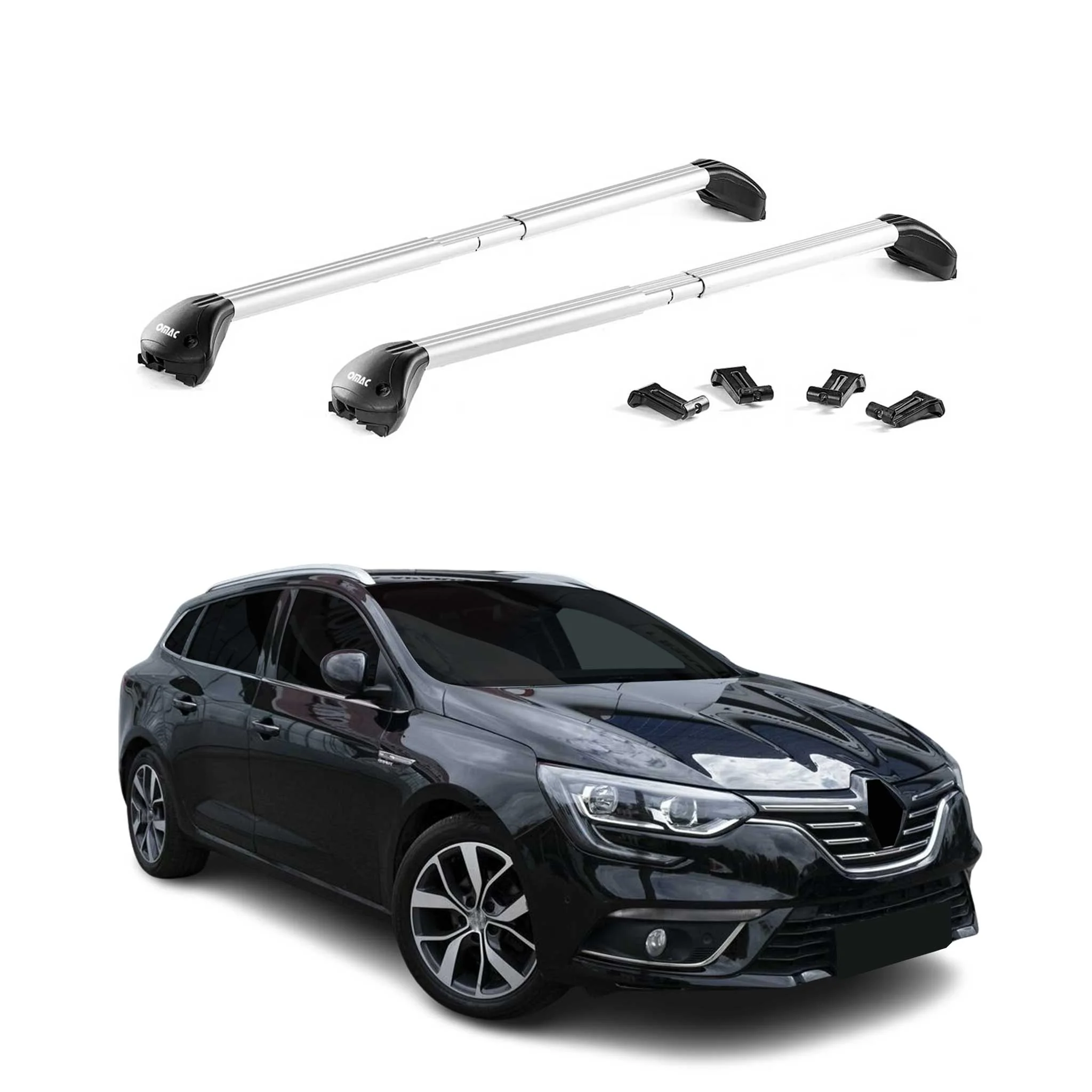 Roof Rack Luggage Carrier for Mercedes GLA Class H247 2021-2026 Alu Grey 2x