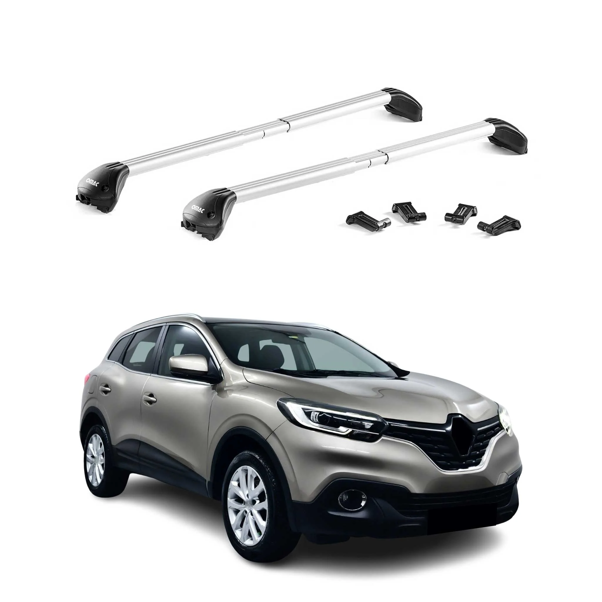 Roof Rack Luggage Carrier for Mitsubishi Outlander Sport 2011-2021 Alu Grey 2x