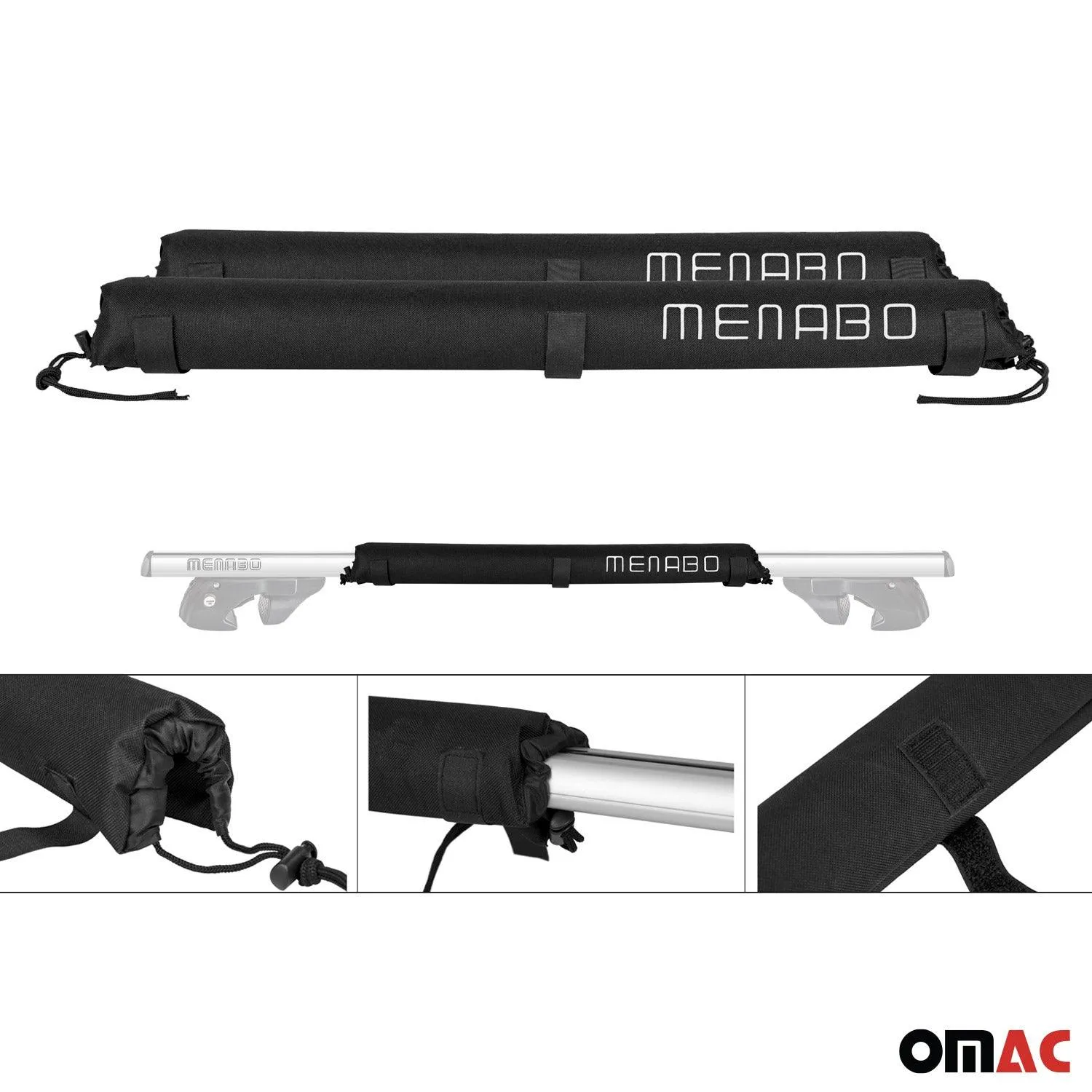Car Roof Rack Pads Surfboard Kayak Canoe Crossbars Protection 2 Pcs Set - Image 3