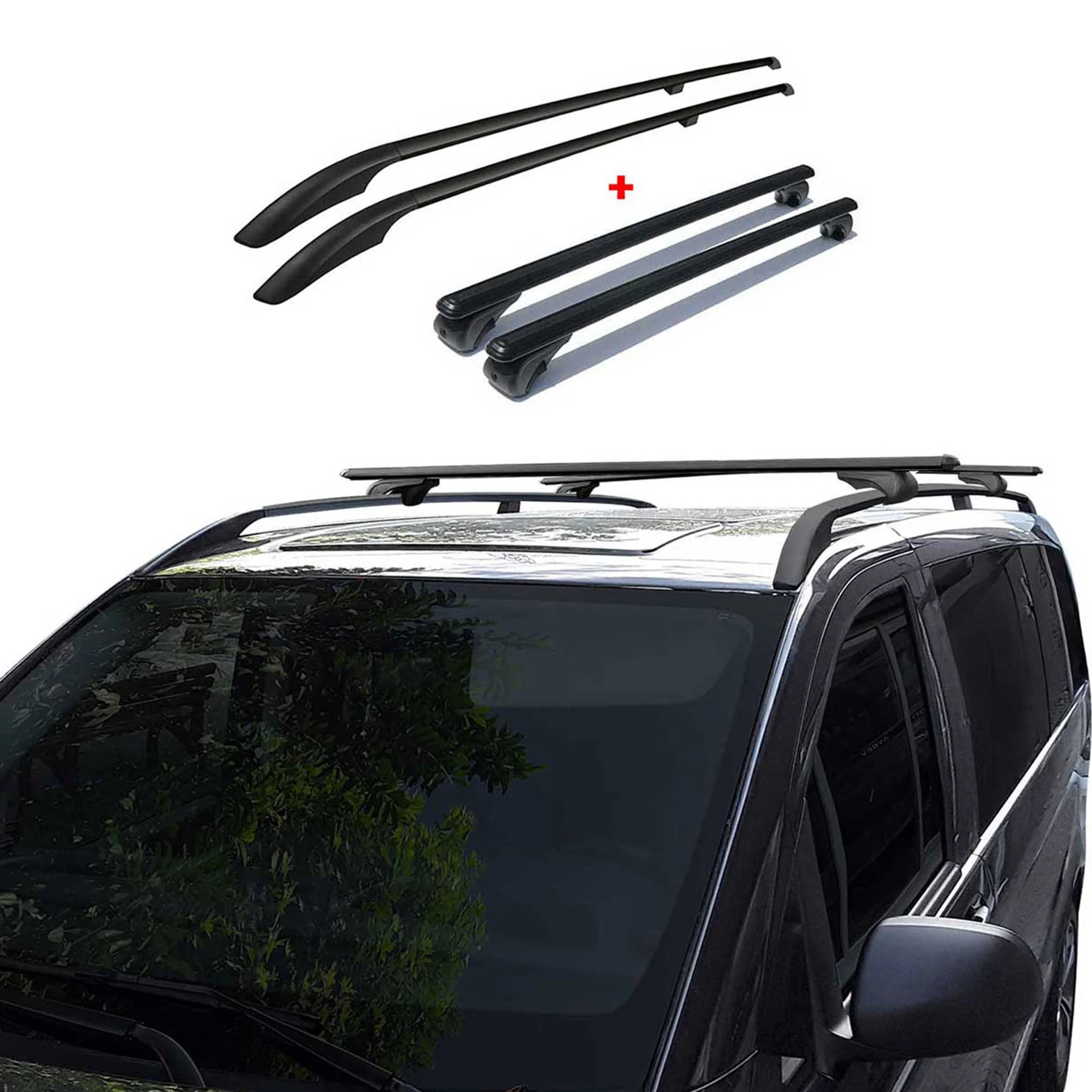 2003-2014 Mercedes Vito W639 L2 Roof Racks & Roof Rack Rails Black - Image 5