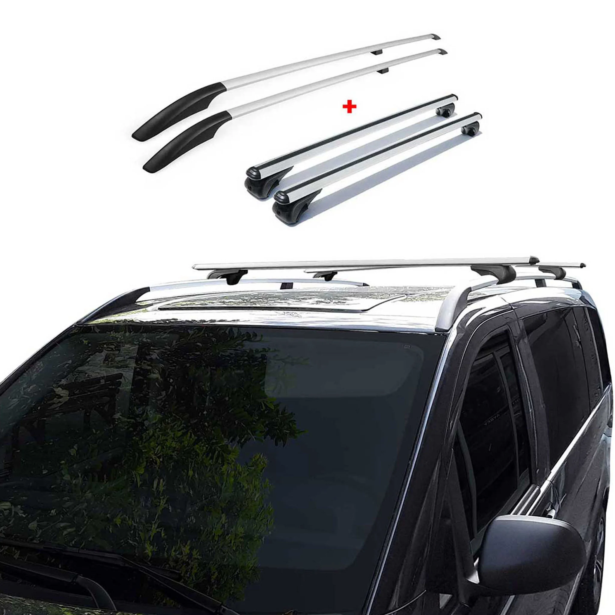 2016-2024 Mercedes Metris L2 MWB Roof Racks & Roof Rack Rails Silver - Image 5