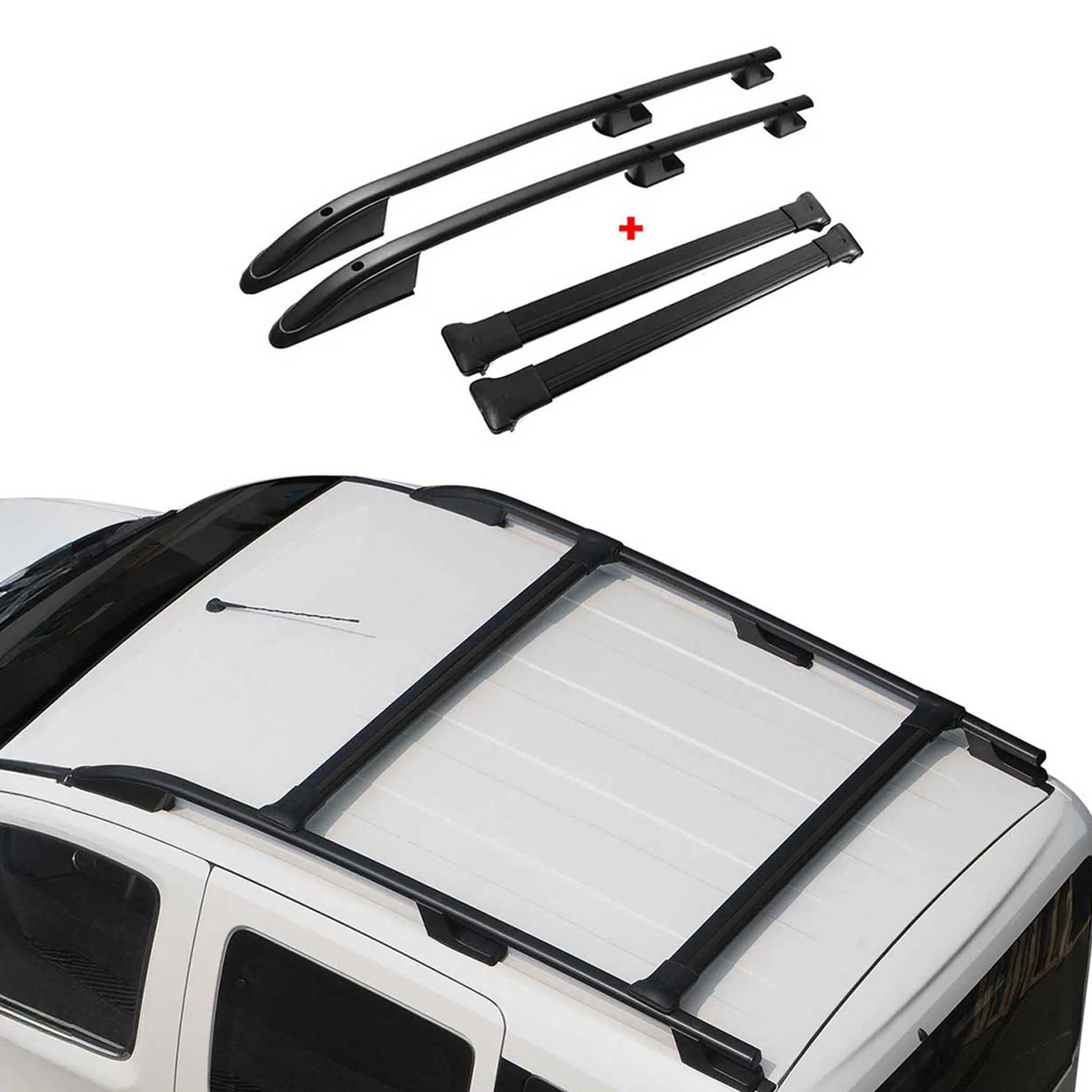 2010-2020 VW Amarok Roof Racks & Roof Rack Rails Black - Image 5