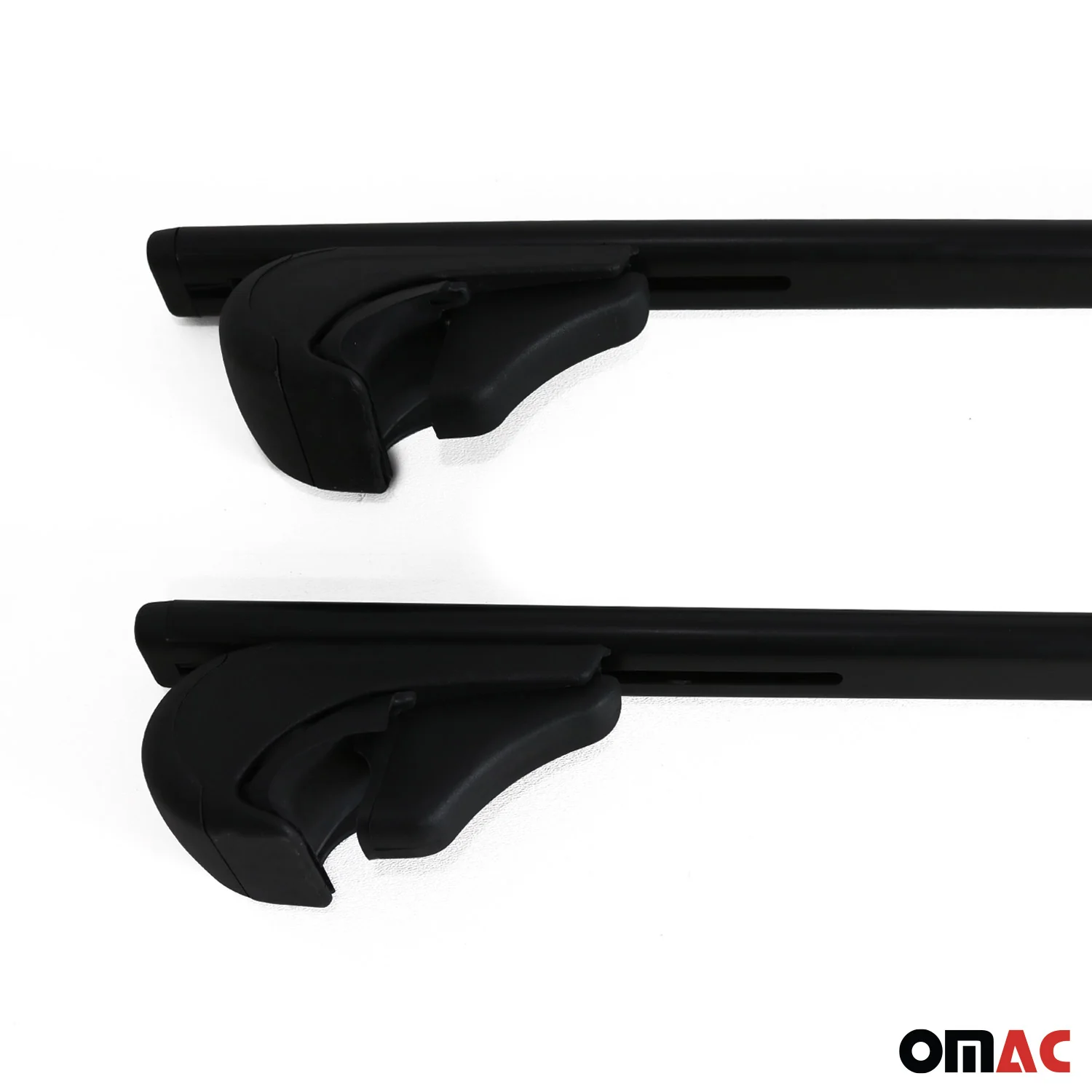 Roof Rack Raised Rail Cross Bars Carrier Lockable 54" 2 Pcs Metal Black - Image 5