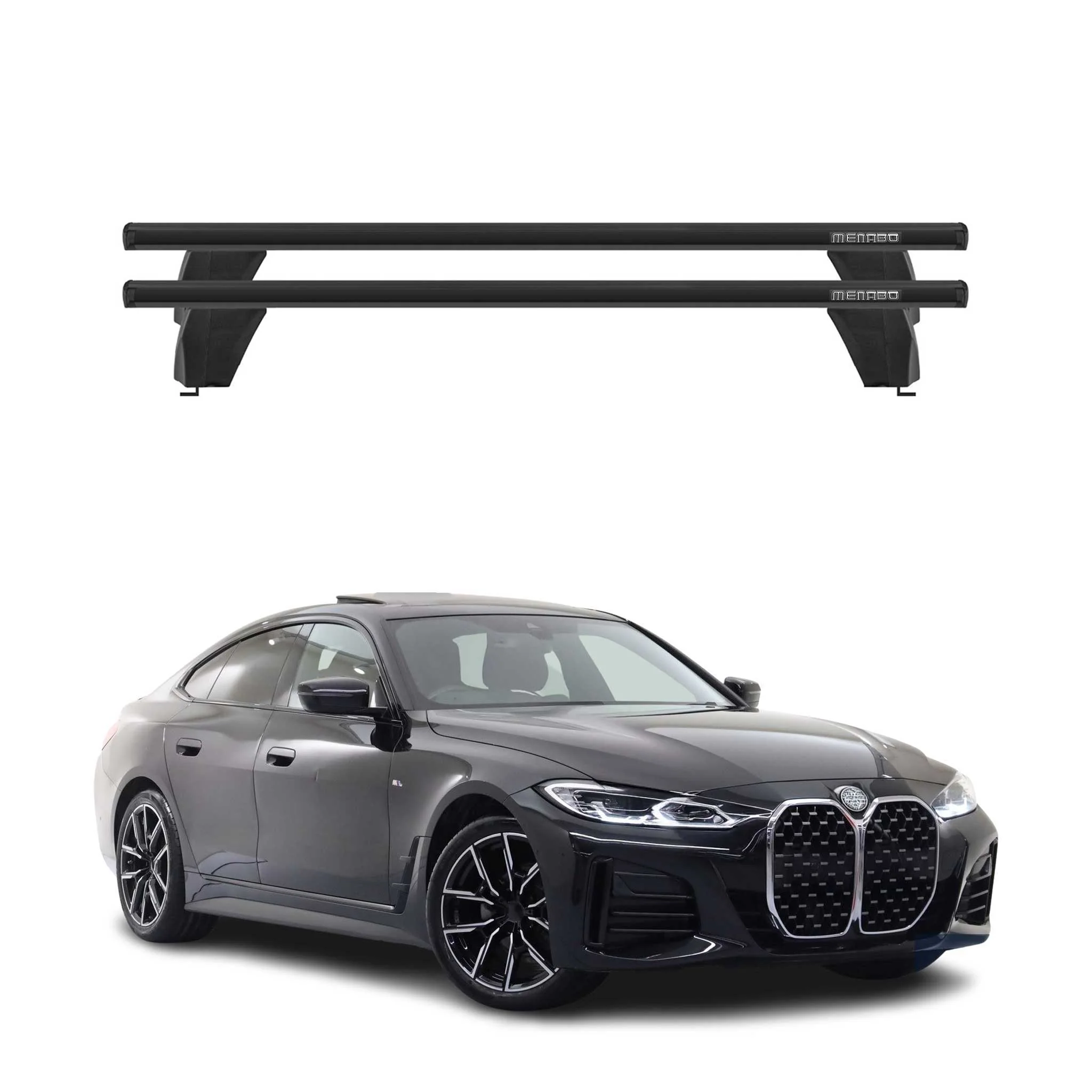 Roof Racks Cross Bars Carrier for BMW 4 G26 Gran Coupe 2022-2026 Alu Black 2x