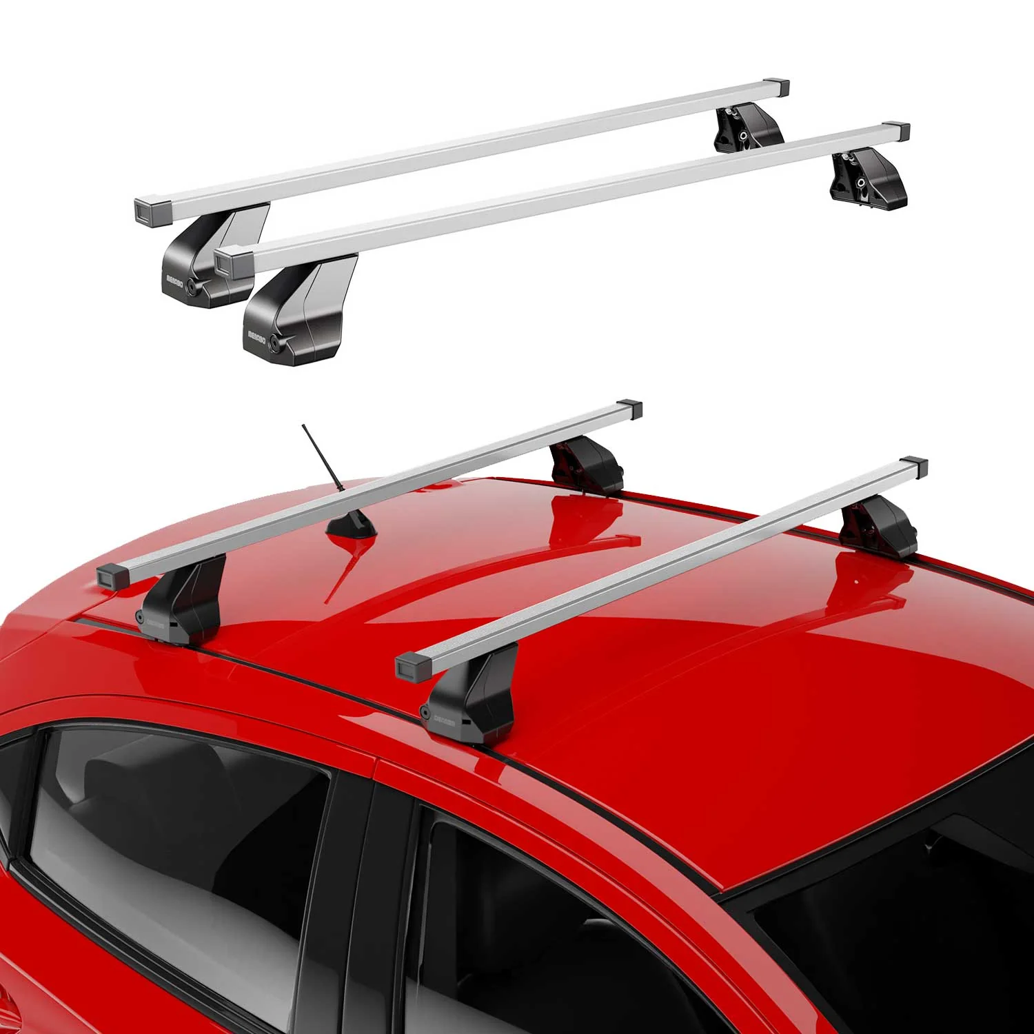 Roof Racks Cross Bars Carrier for Mercedes S Class W223 2020-26 Steel Gray 2x - Image 2