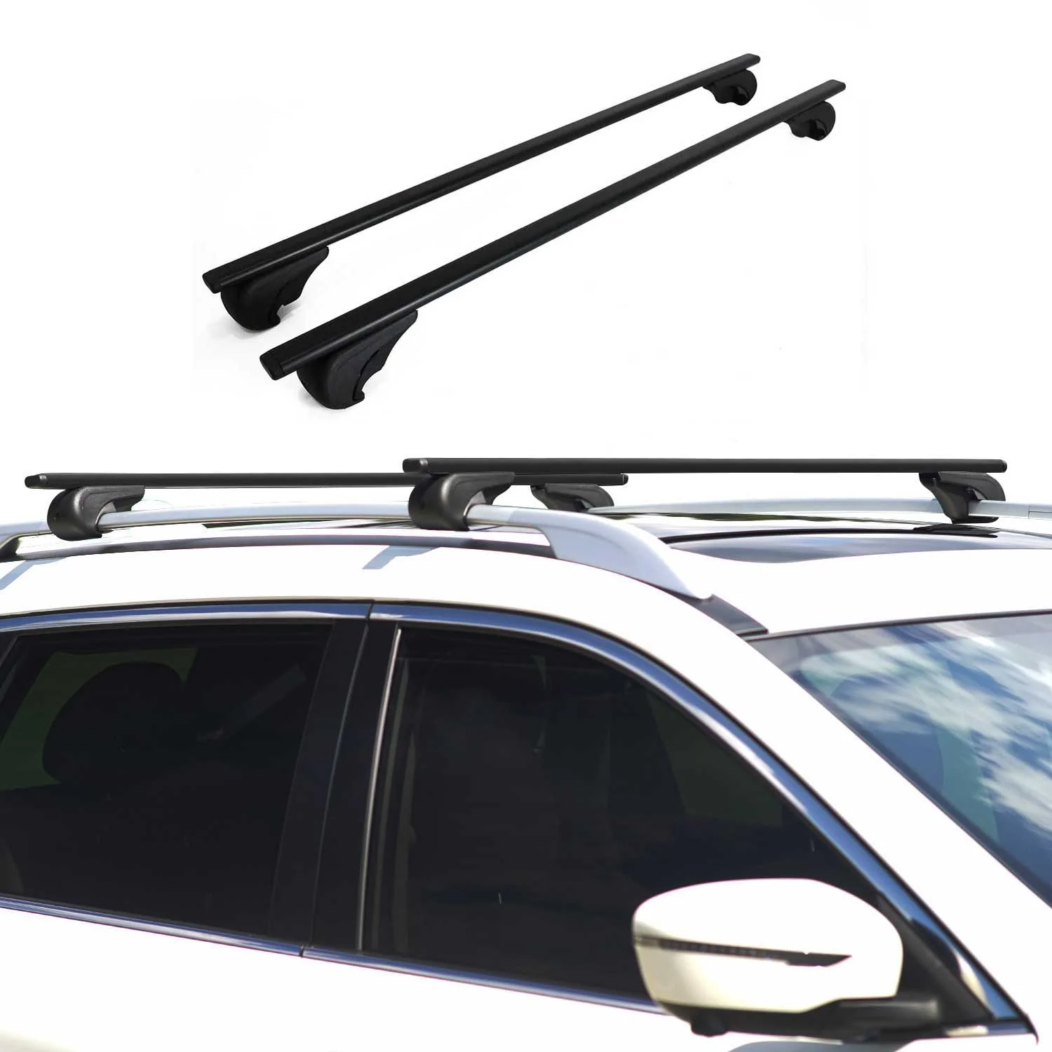 2019-2025 Toyota RAV4 Roof Rack Cross Bars Black - Image 2