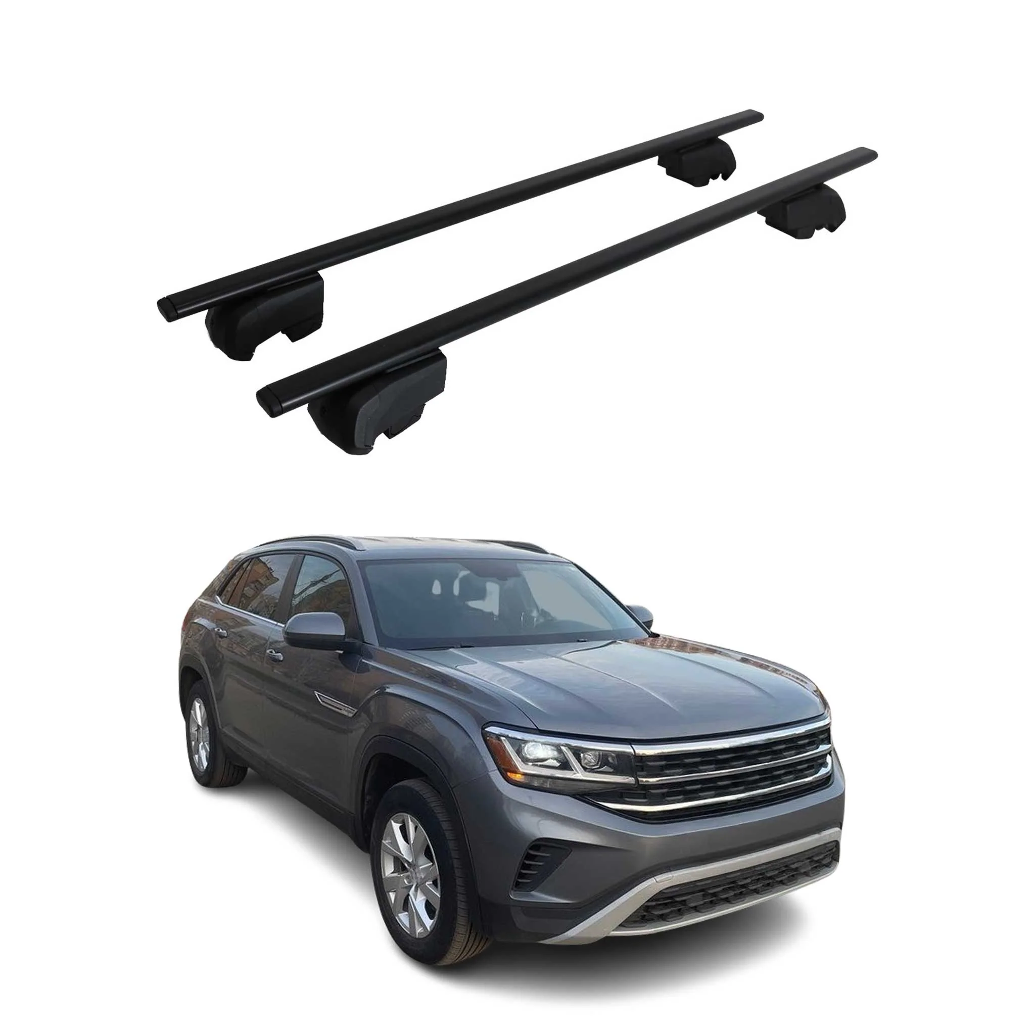 2020-2026 VW Atlas Cross Sport Roof Rack Cross Bars Black