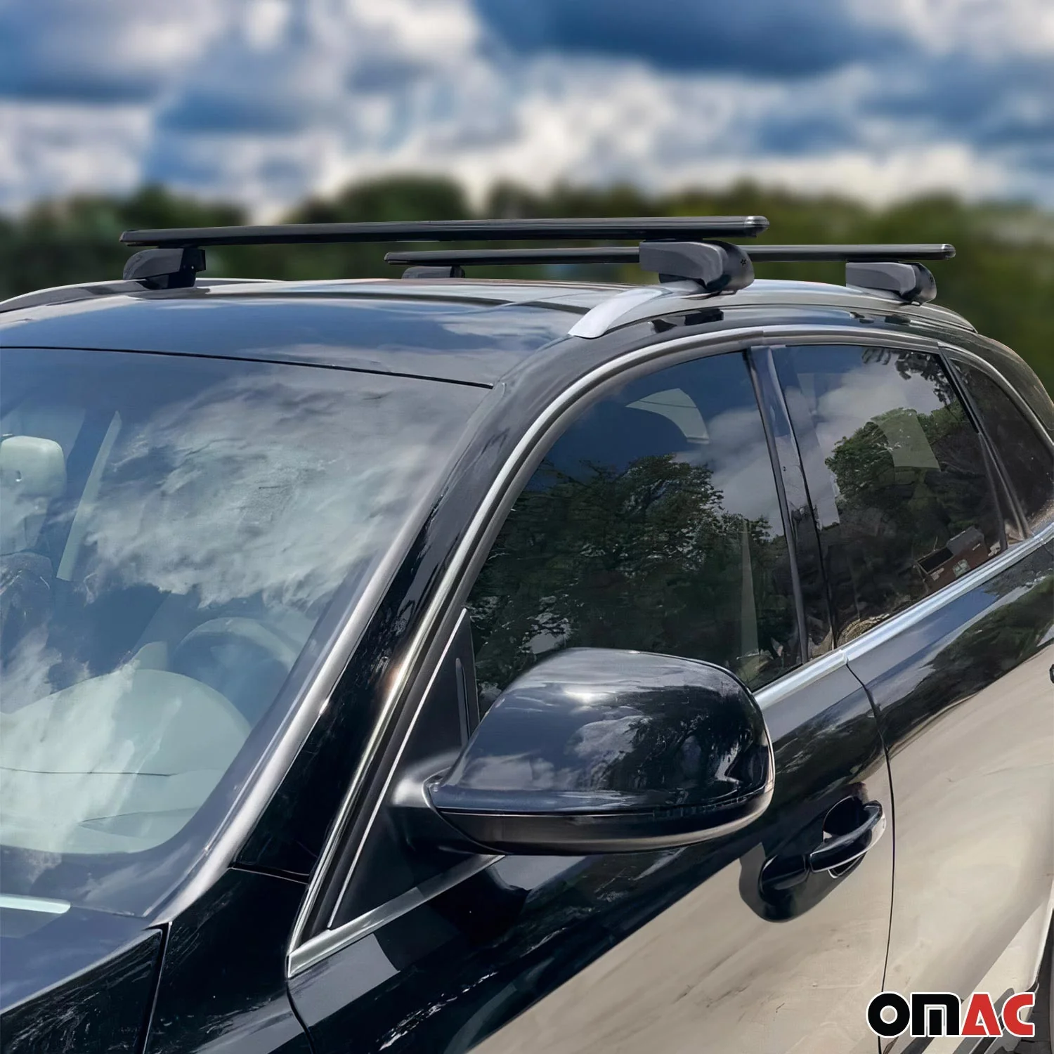 2016-2022 Renault Talisman Estate Roof Rack Cross Bars Black - Image 3