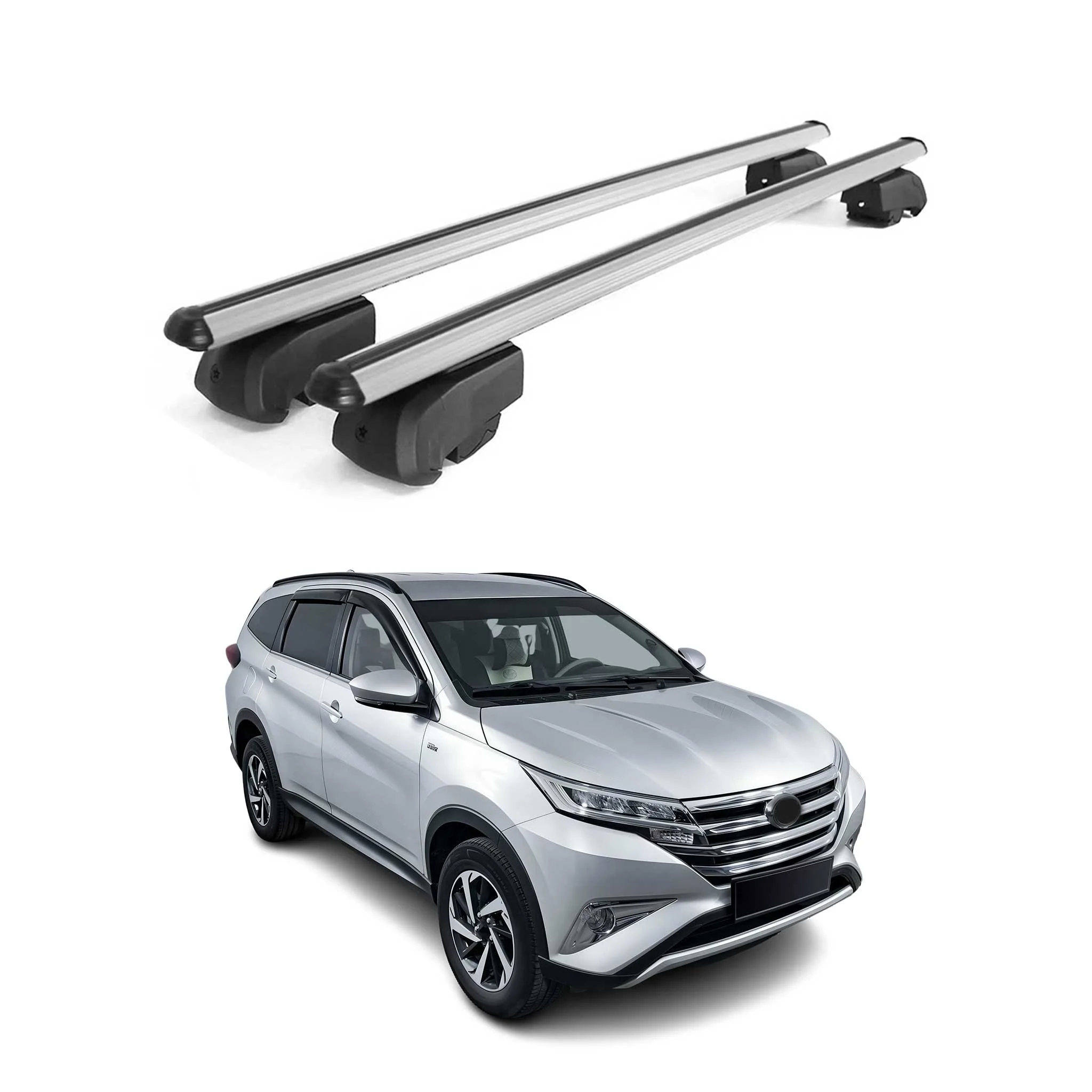 2017-2023 Toyota Rush Roof Rack Cross Bars Silver