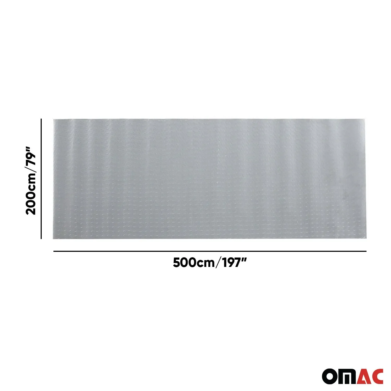 Rubber Pickup Truck Bed Liner Trunk Mat Trimmable Flooring Mat Black & Grey - Image 3