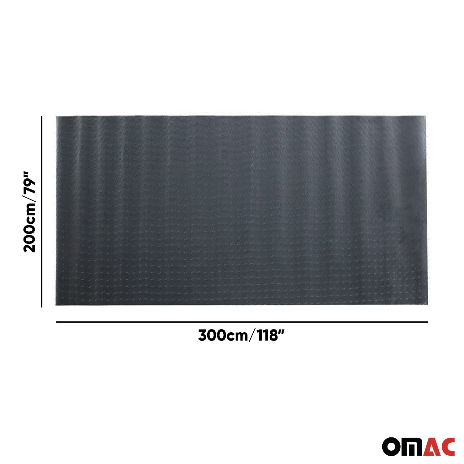 Rubber Pickup Truck Bed Liner Flooring Mat Trunk Mat Trimmable Black & Grey - Image 3
