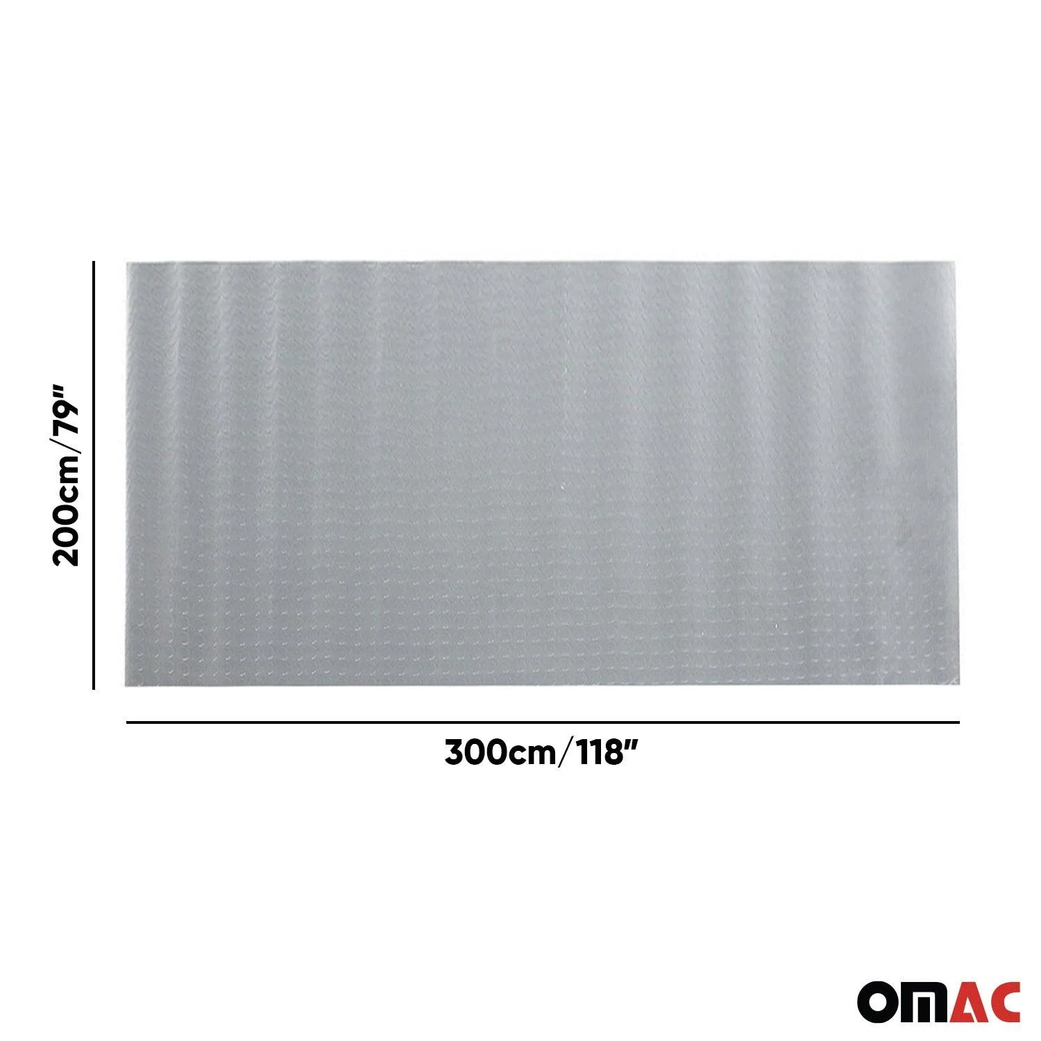 Rubber Truck Bed Liner Trunk Mat Floor Liner 118x79 inch Peny Style Grey - Image 3