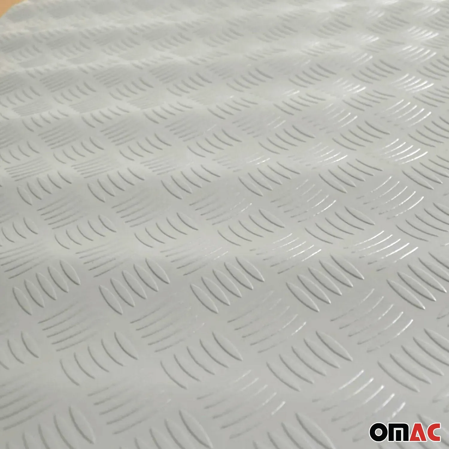 Rubber Truck Bed Liner Trunk Mat Floor Liner Alu. Look Chequered Gray 197"x79" - Image 7
