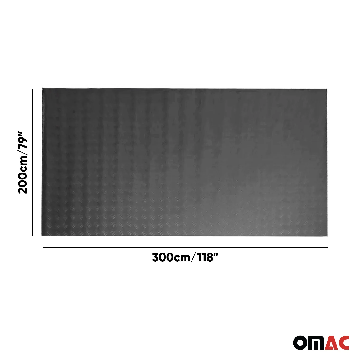 Rubber Truck Bed Liner Trunk Mat Flooring Mat 118x79 inch Chequered Grey - Image 3