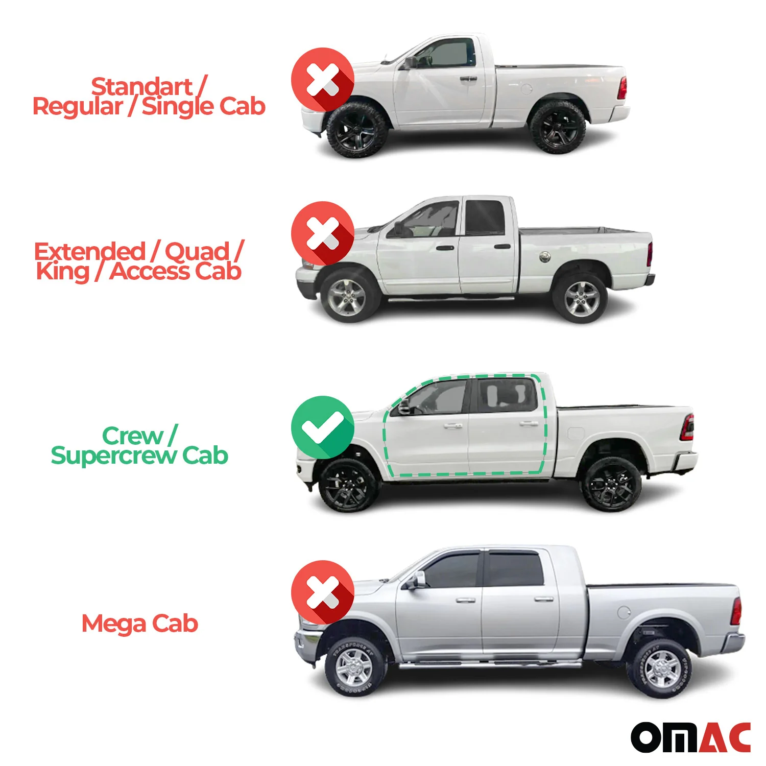 2019-2026 Chevrolet Silverado / GMC Sierra 1500 Double Cab Crew Cab Side Step - Image 3