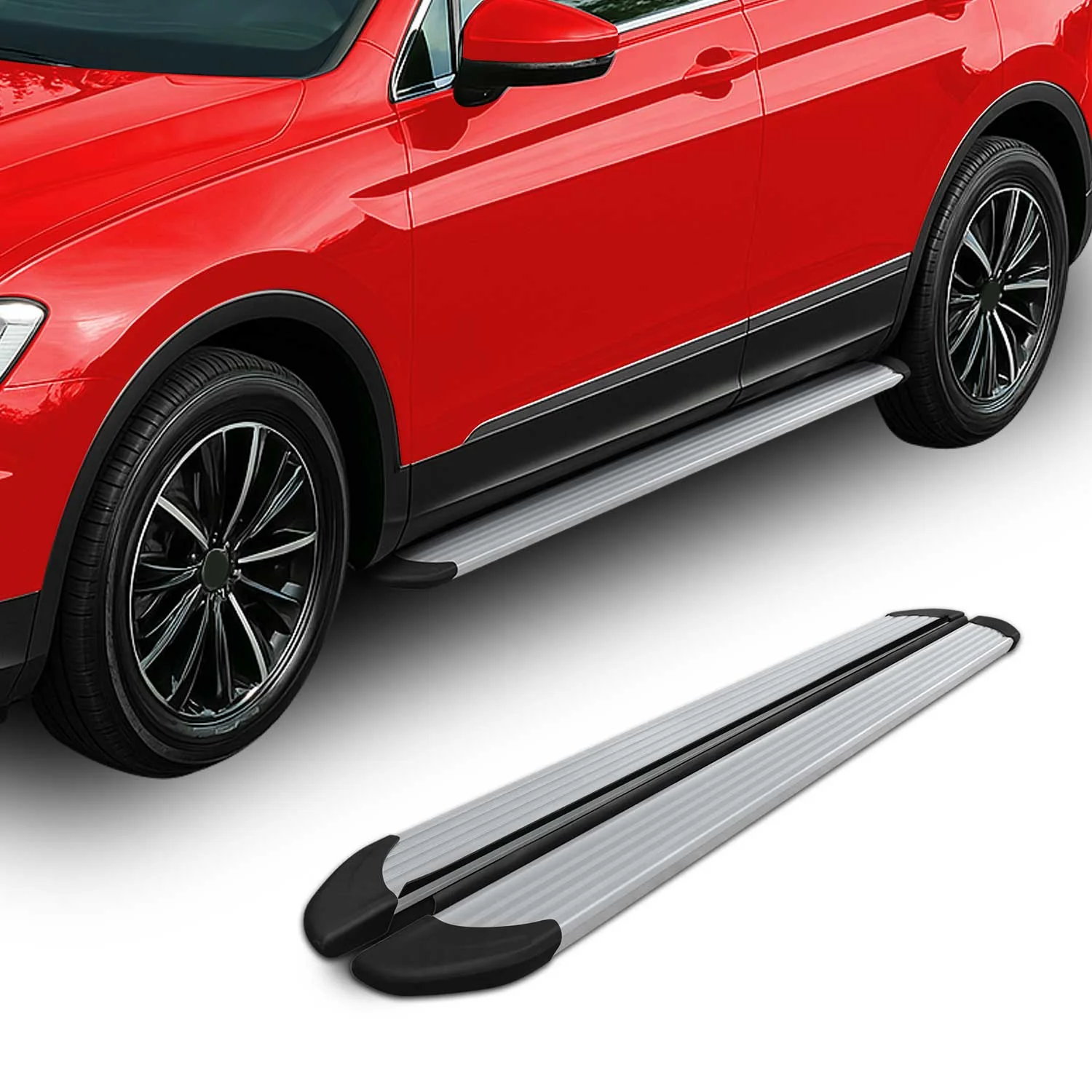 2011-2017 BMW X3 F25 Running Boards Side Step Nerf Bars Aluminium Silver 2x - Image 2