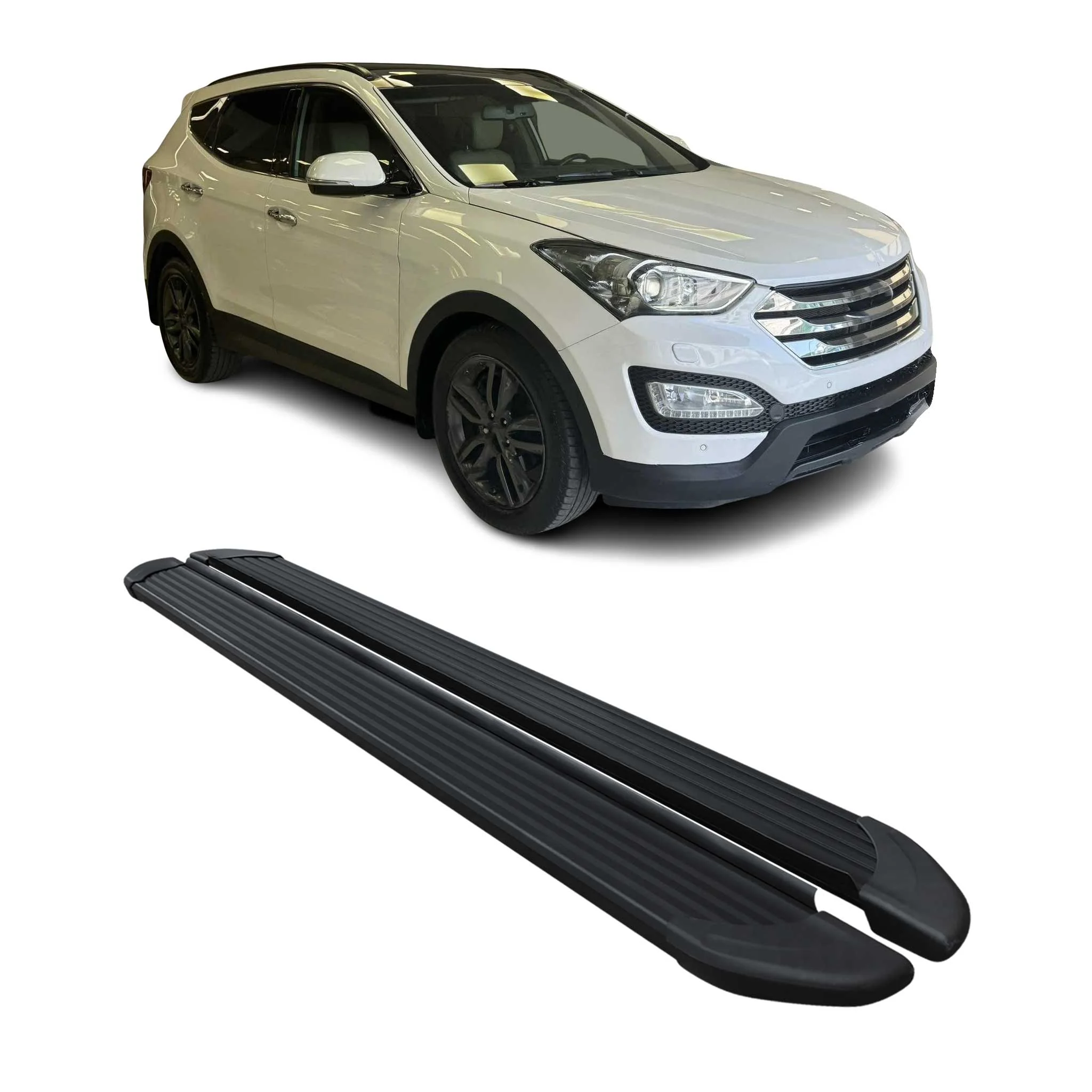 2013-2016 Hyundai Santa Fe Sport Nerf Bar Side Step Running Boards Alu 2x
