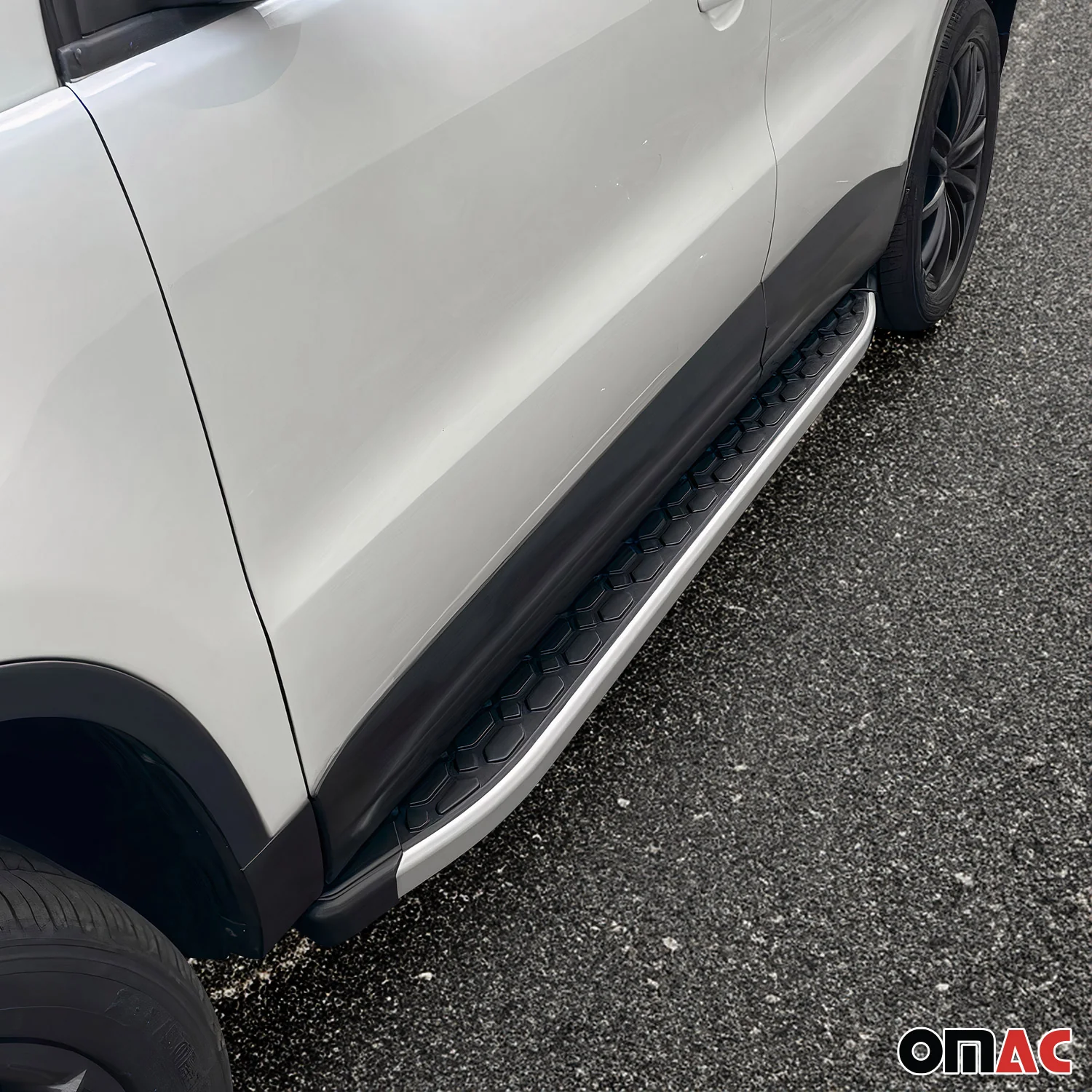 2018-2026 Land Rover Range Rover Velar Running Boards Side Steps Silver & Black - Image 3