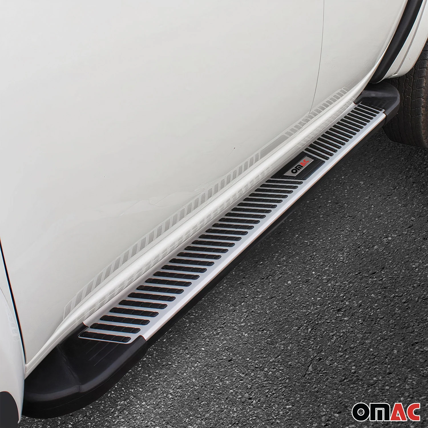 2014-2019 Kia Soul Running Boards Side Steps Silver & Black - Image 9