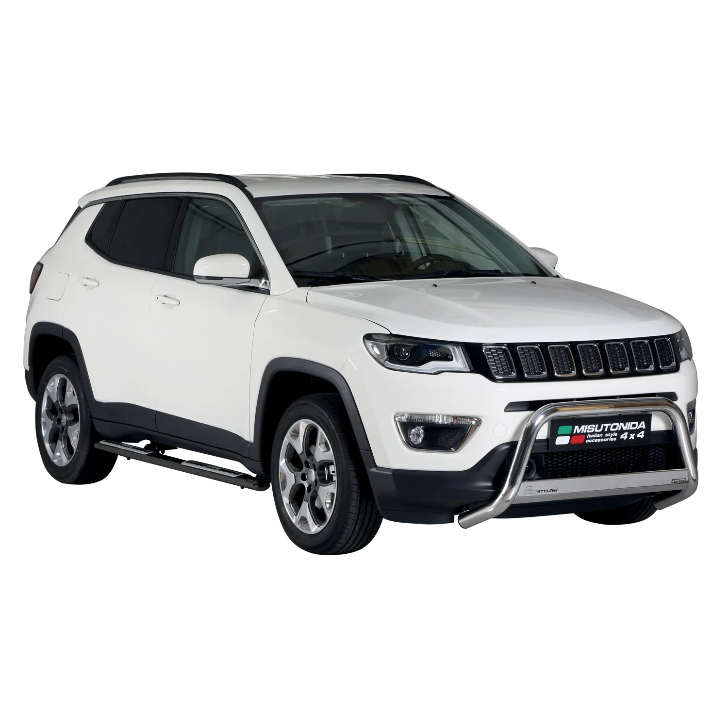 2017-2026 Jeep Compass Running Boards Side Steps Black