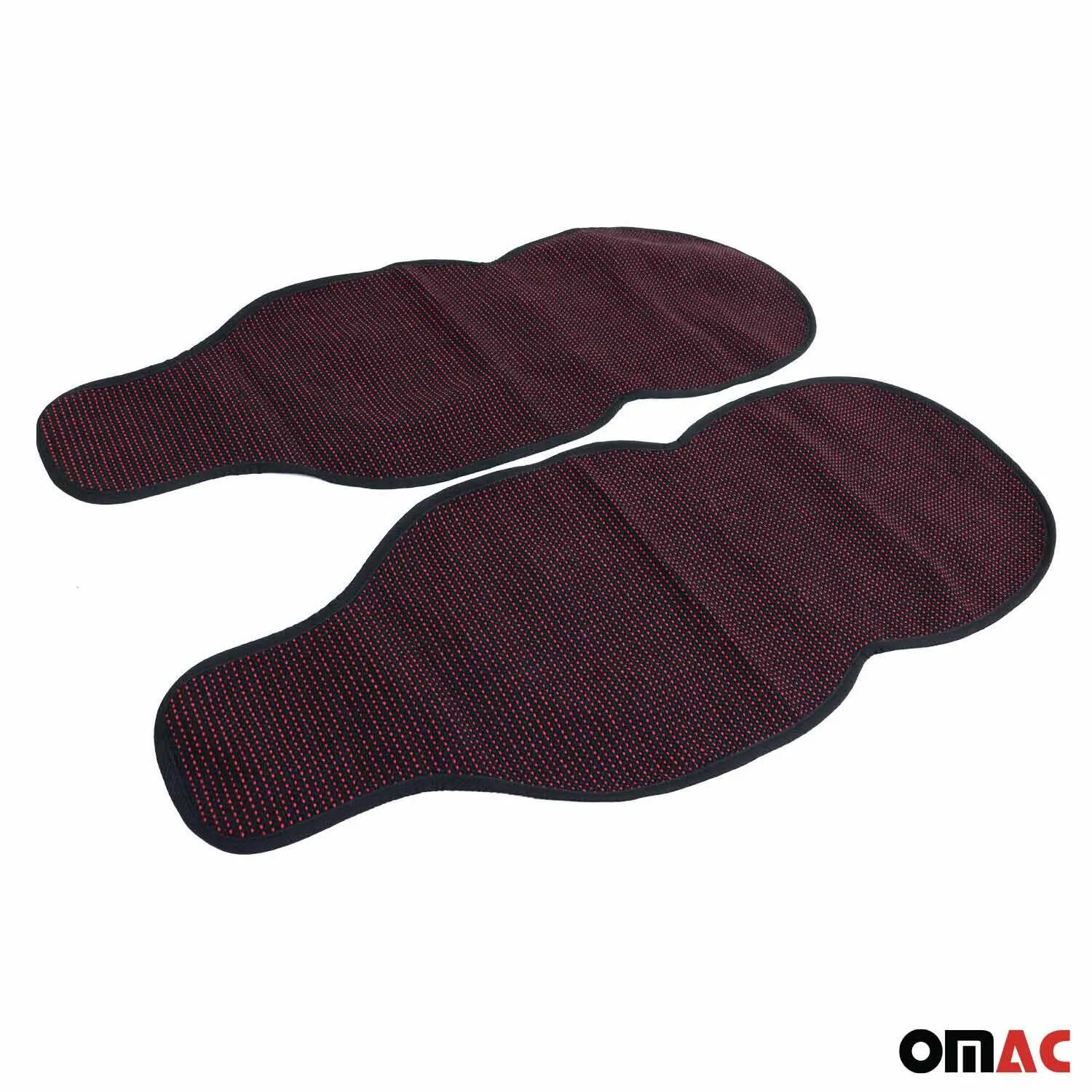 Acura Antiperspirant Front Seat Cover Pads Black Red 2 Pcs - Image 5