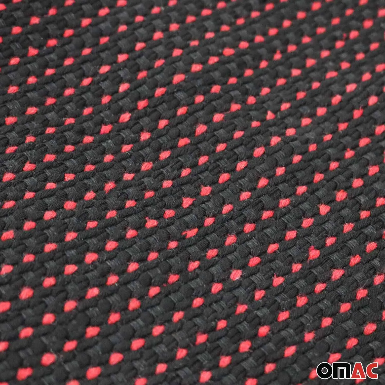 Cadillac Antiperspirant Front Seat Cover Pads Black Red 2 Pcs - Image 6
