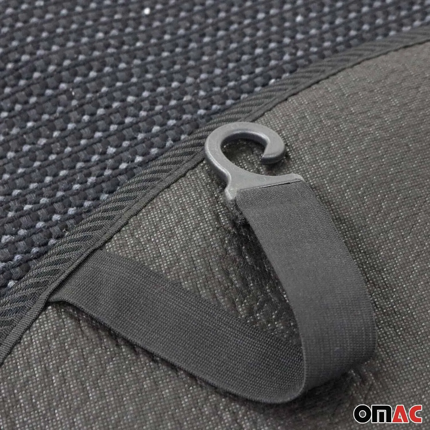 Genesis Antiperspirant Front Seat Cover Pads Black Grey 2 Pcs - Image 8