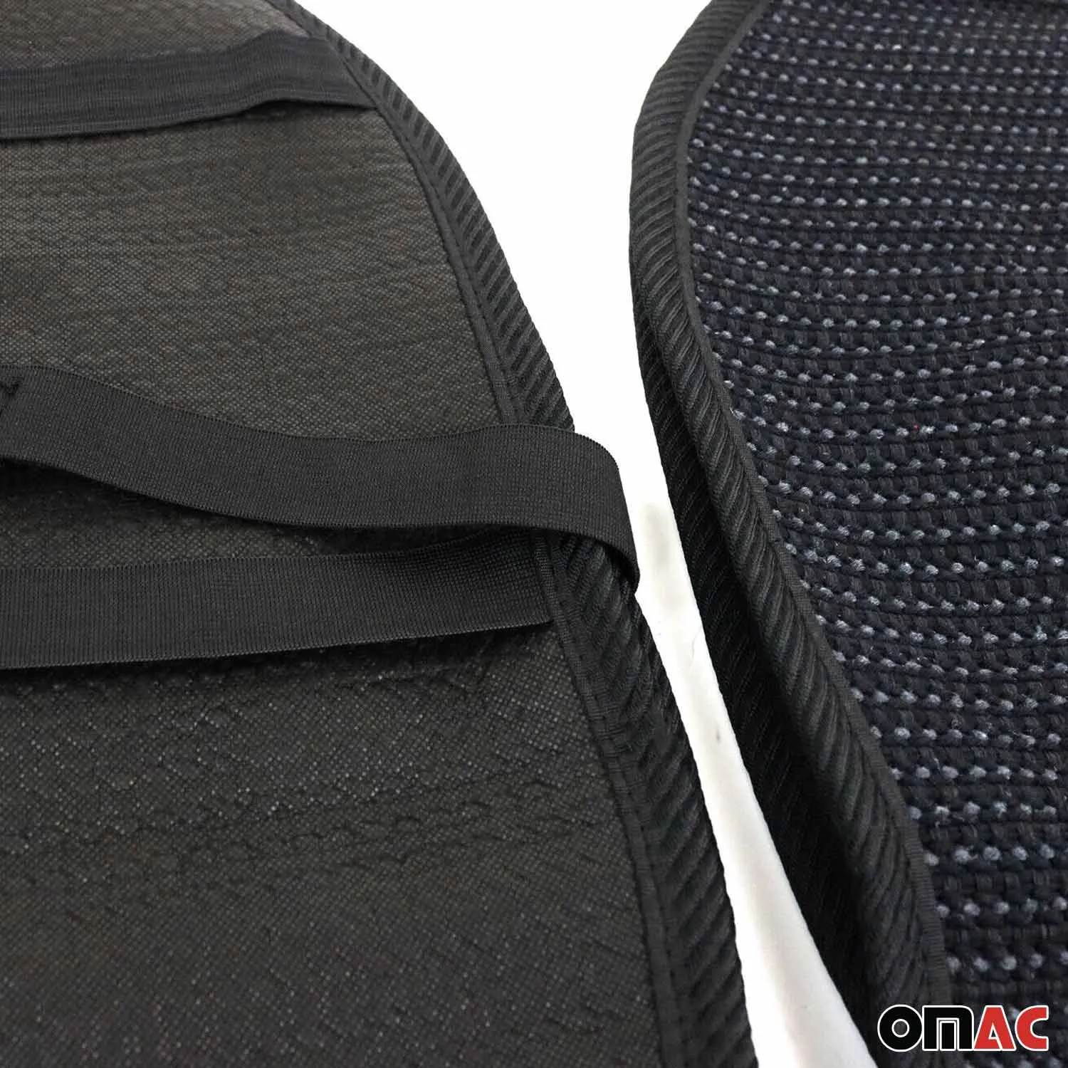 Honda Antiperspirant Front Seat Cover Pads Black Grey 2 Pcs - Image 9