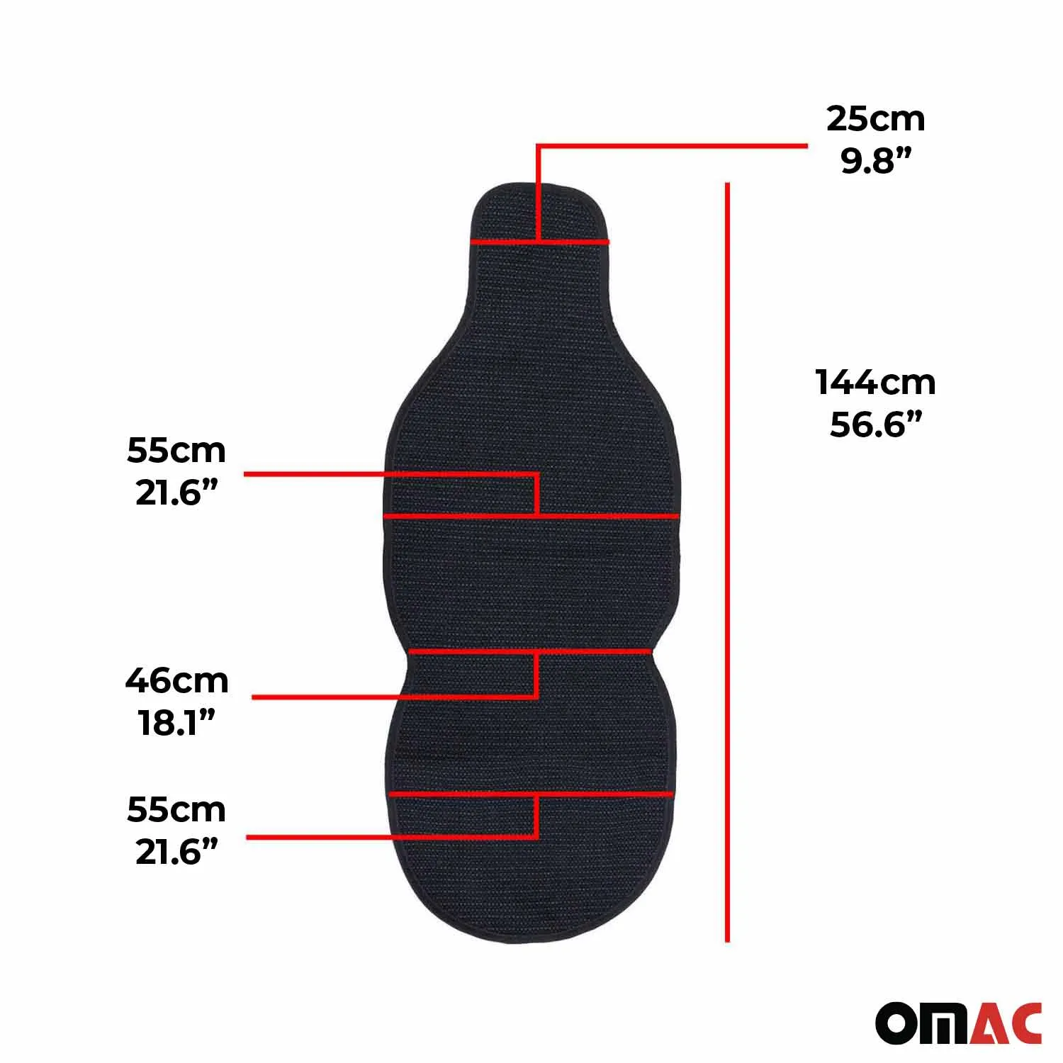 Hummer Antiperspirant Front Seat Cover Pads Black Grey 2 Pcs - Image 3