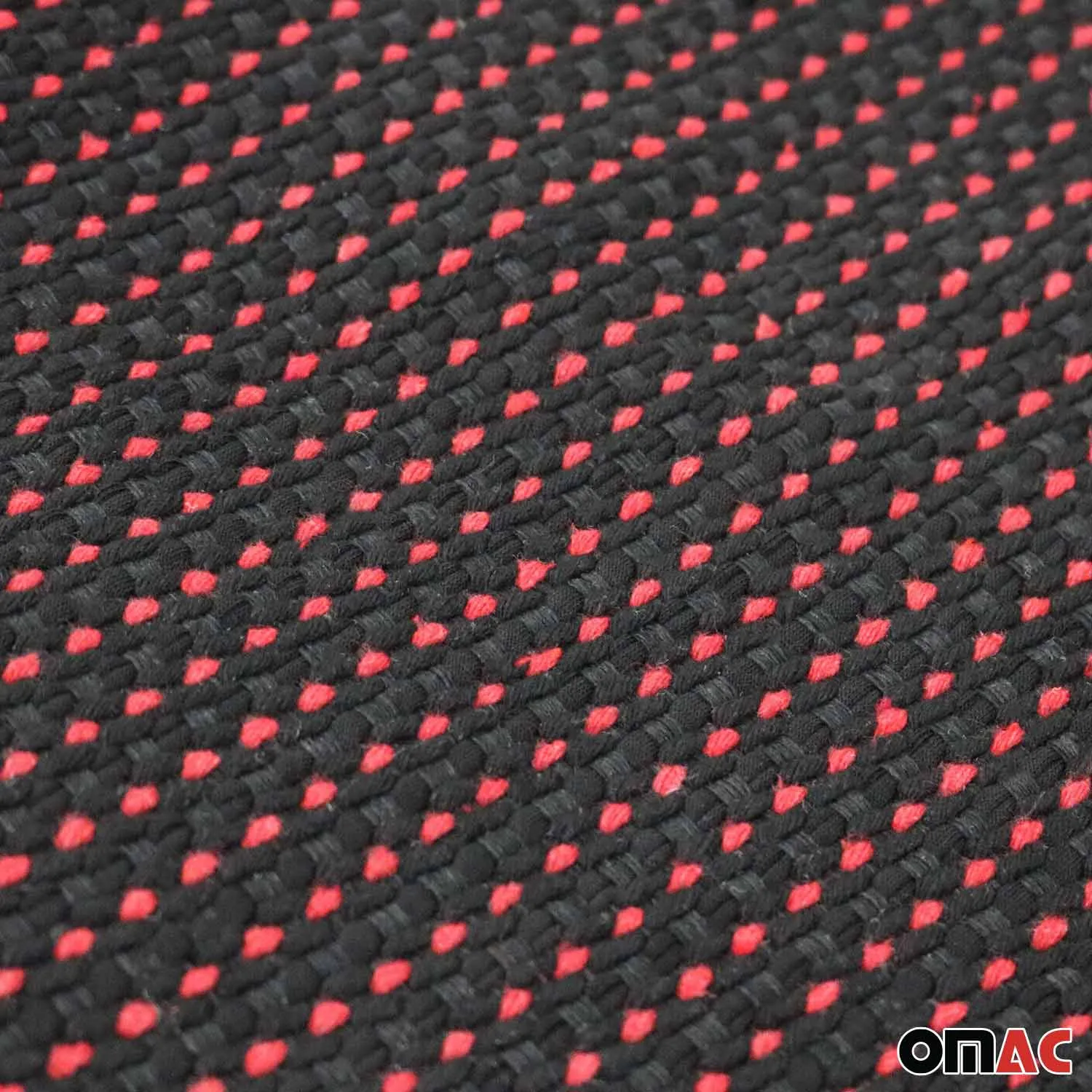 Infiniti Antiperspirant Front Seat Cover Pads Black Red 2 Pcs - Image 6