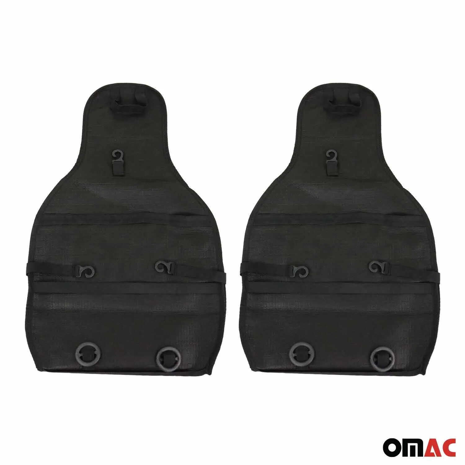 Jeep Antiperspirant Front Seat Cover Pads Black Red 2 Pcs - Image 7
