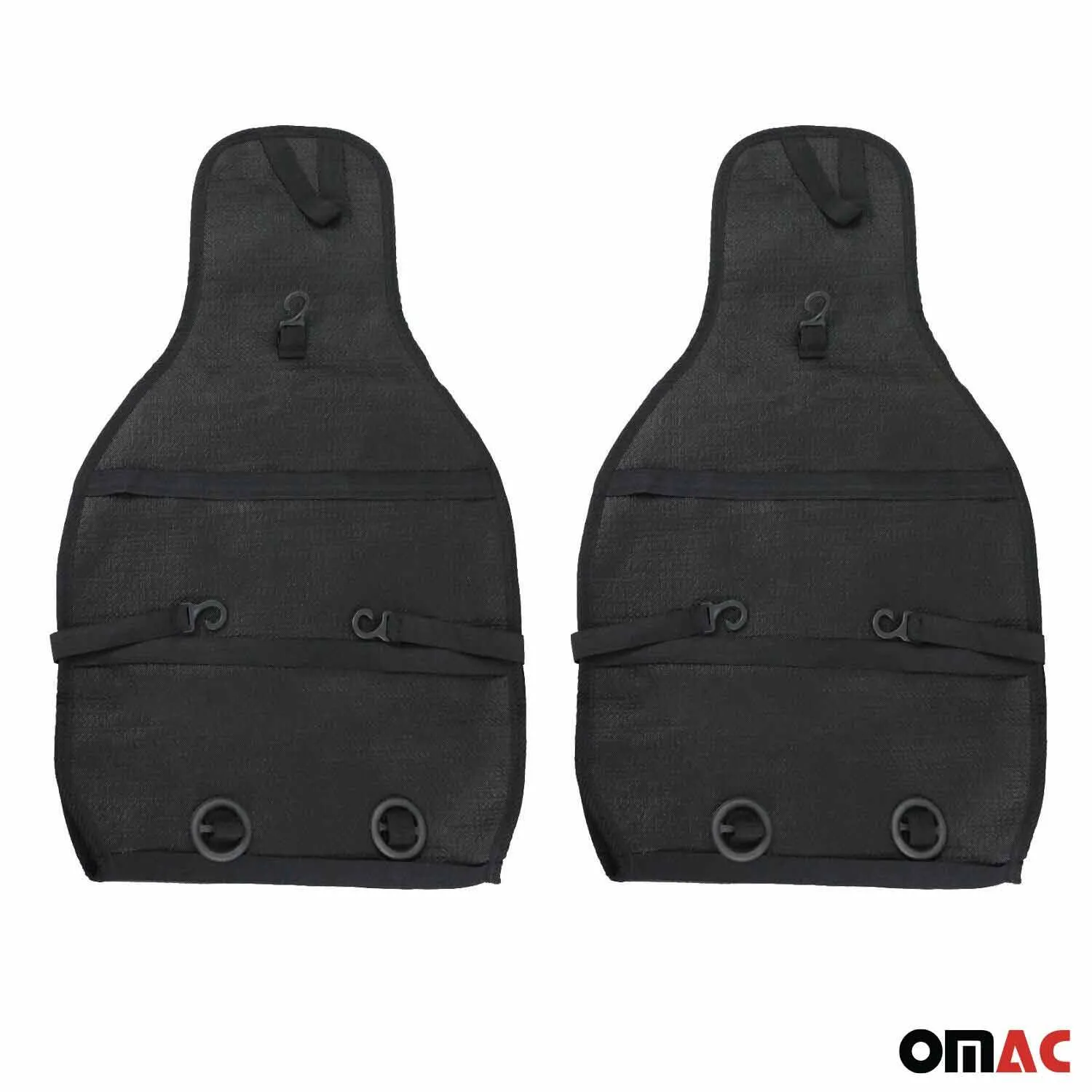 Land Rover Antiperspirant Front Seat Cover Pads Black Grey 2 Pcs - Image 7