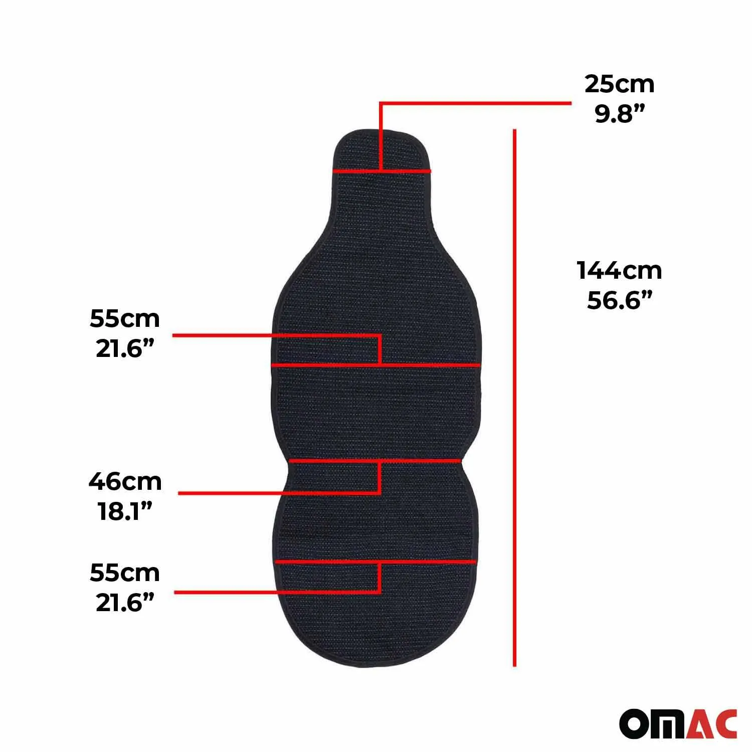 Mitsubishi Antiperspirant Front Seat Cover Pads Black Grey 2 Pcs - Image 3
