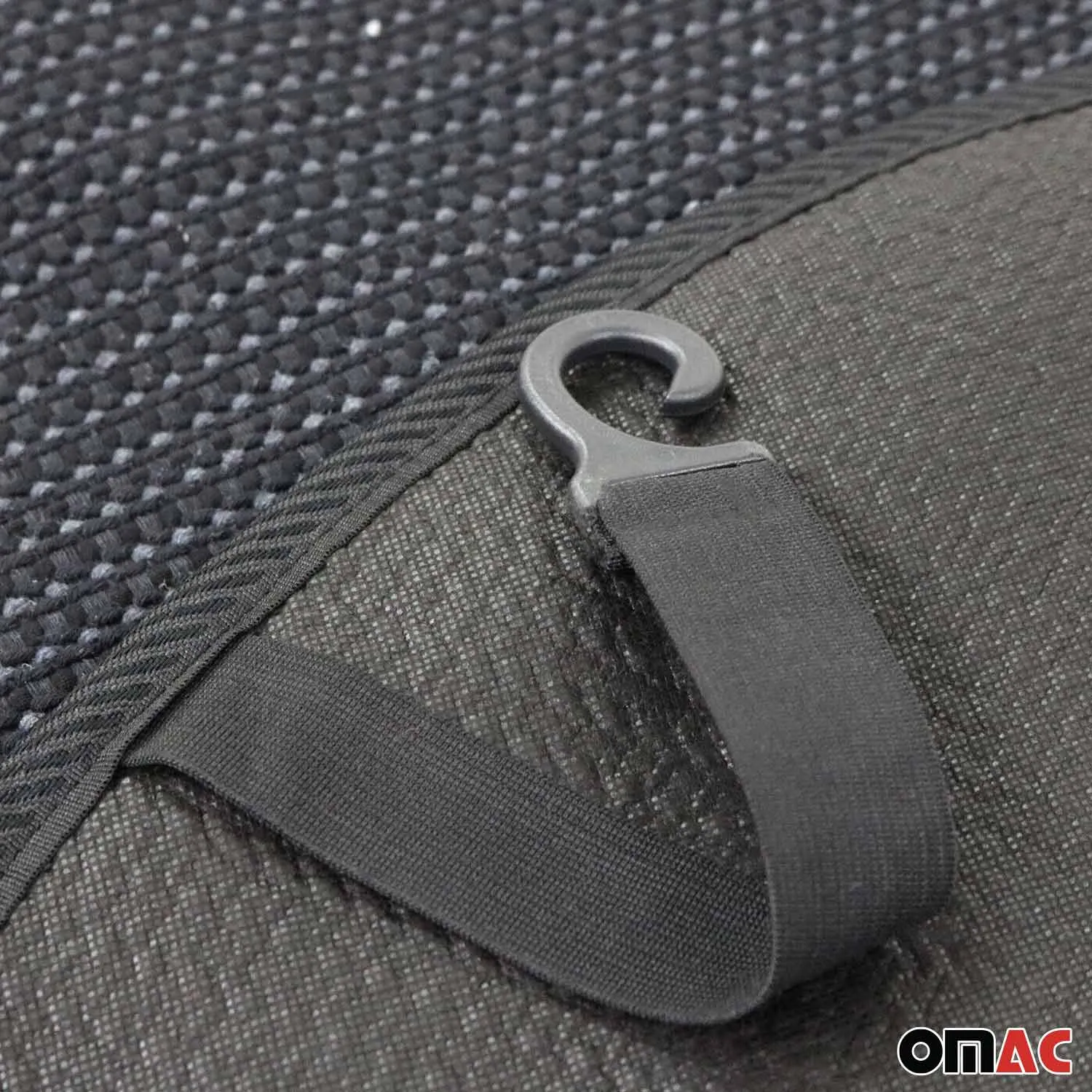 Saturn Antiperspirant Front Seat Cover Pads Black Grey 2 Pcs - Image 8
