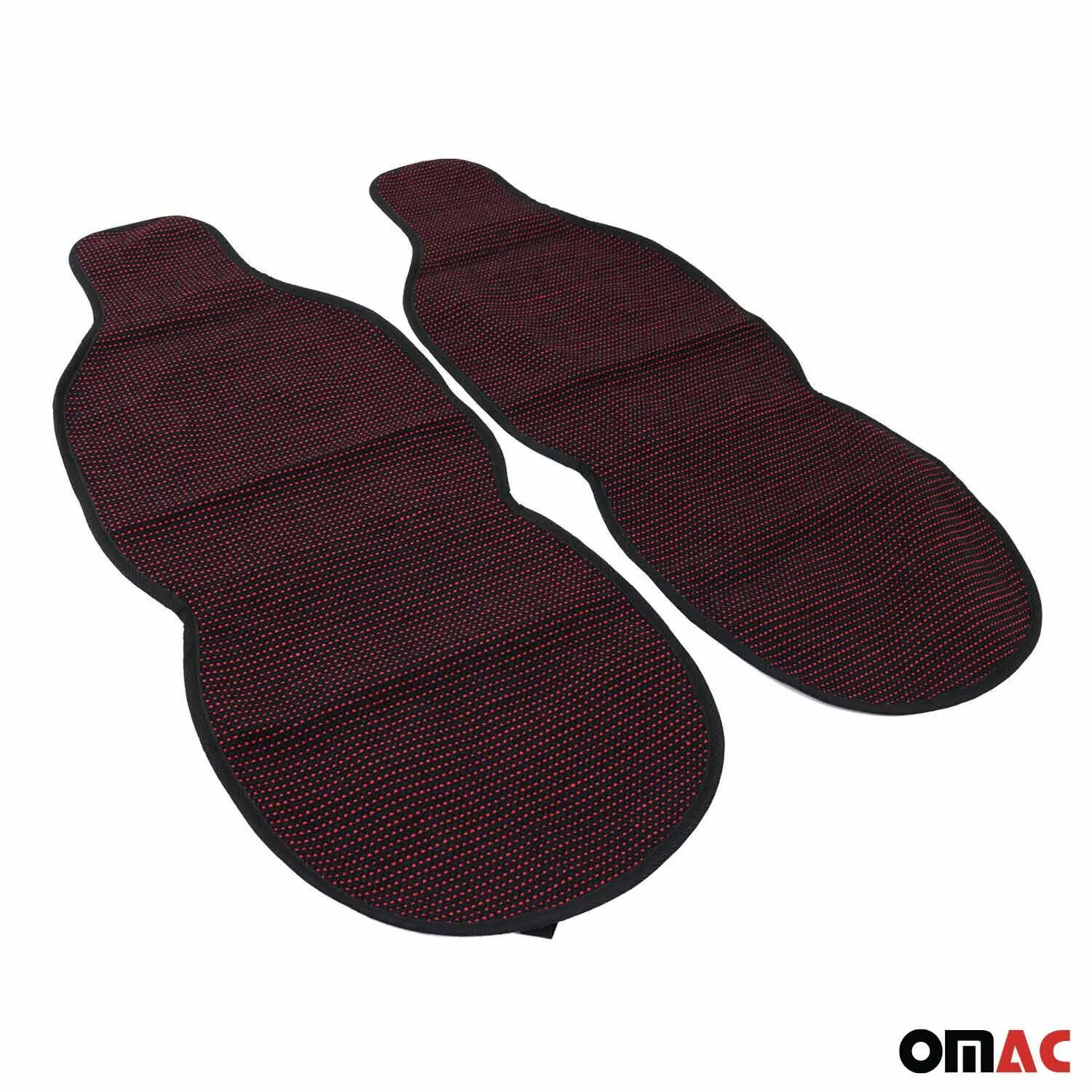 Subaru Antiperspirant Front Seat Cover Pads Black Red 2 Pcs - Image 4