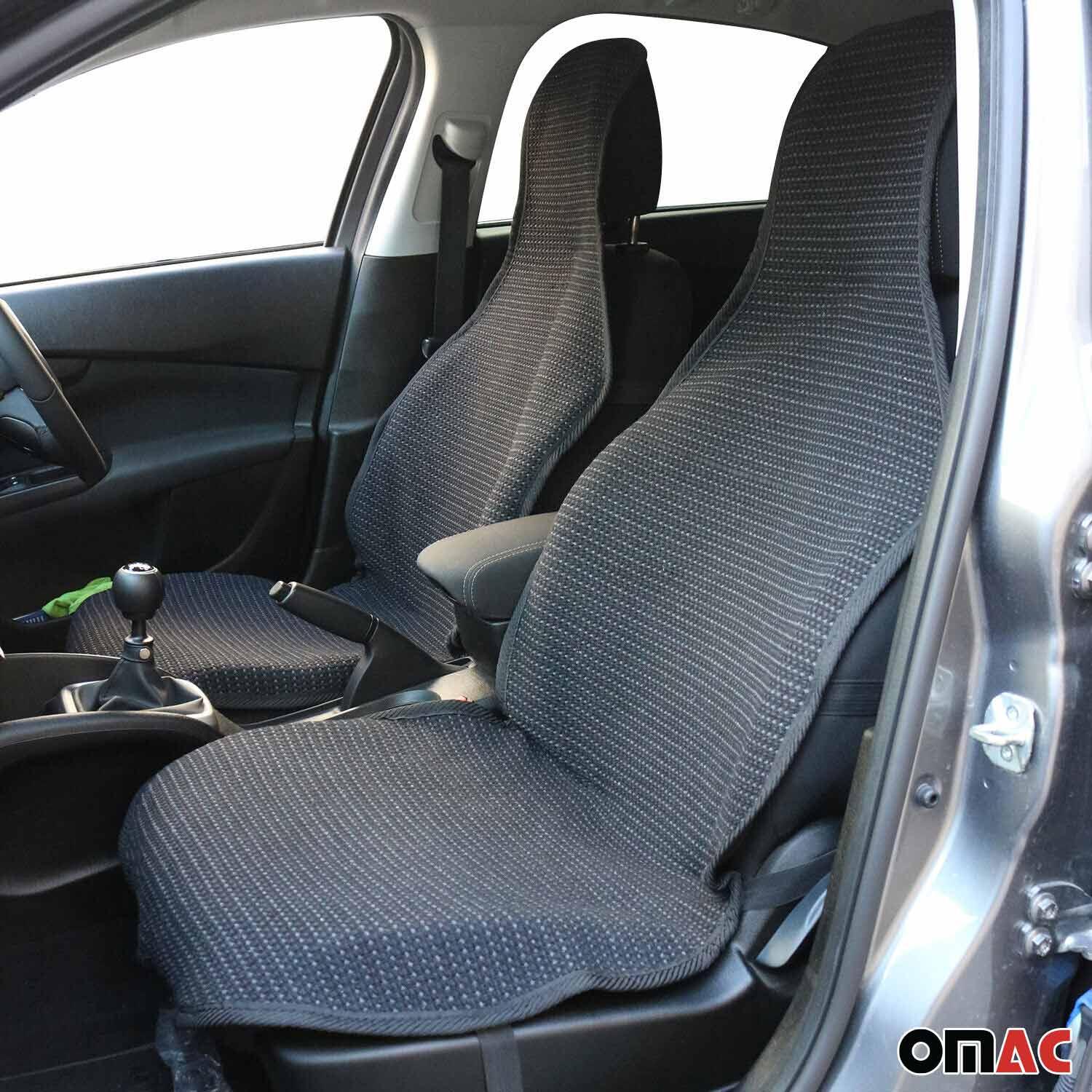 Tesla Antiperspirant Front Seat Cover Pads Black Grey 2 Pcs - Image 2