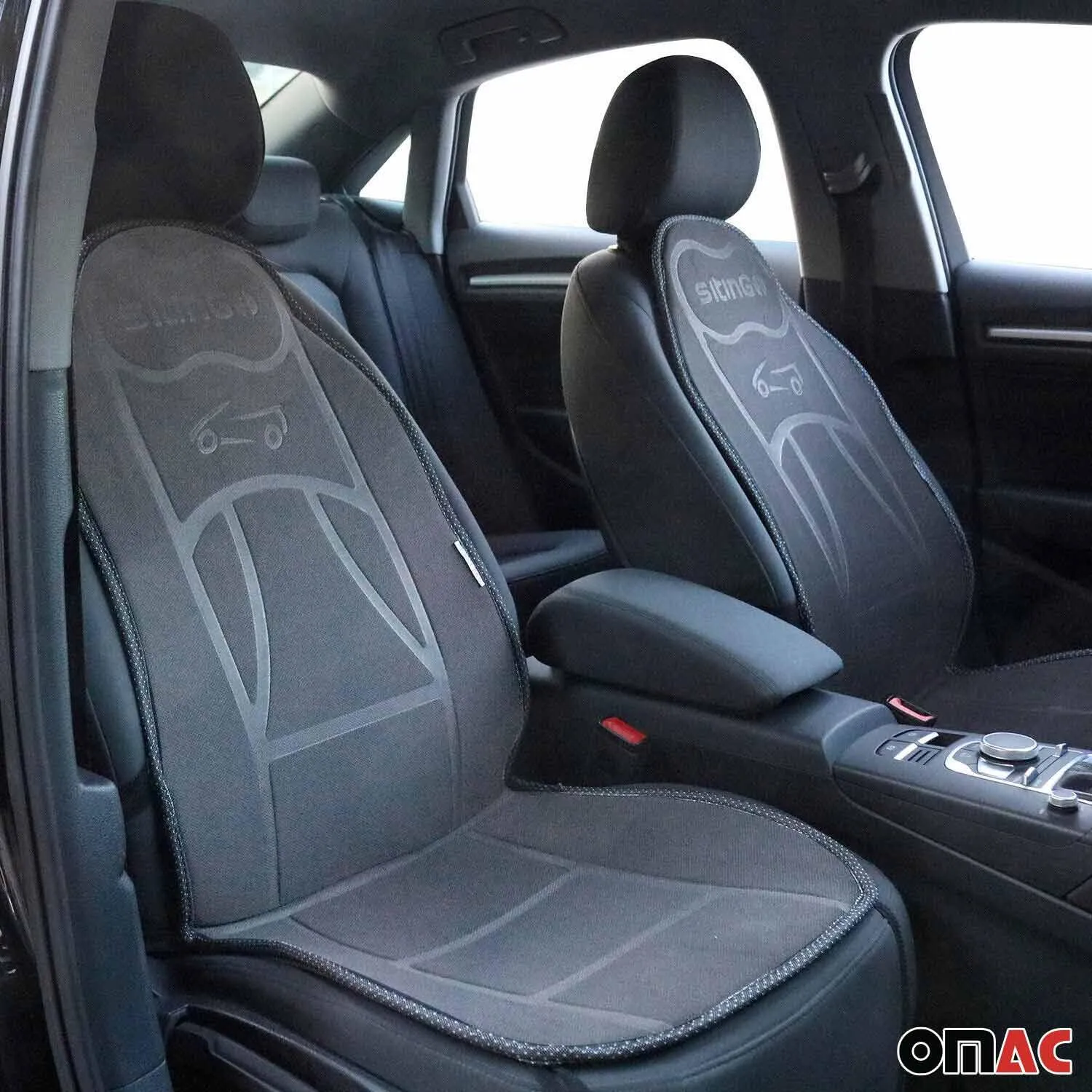 Hyundai Car Seat Protector Cushion Cover Mat Pad Gray Gray 2 Pcs - Image 2