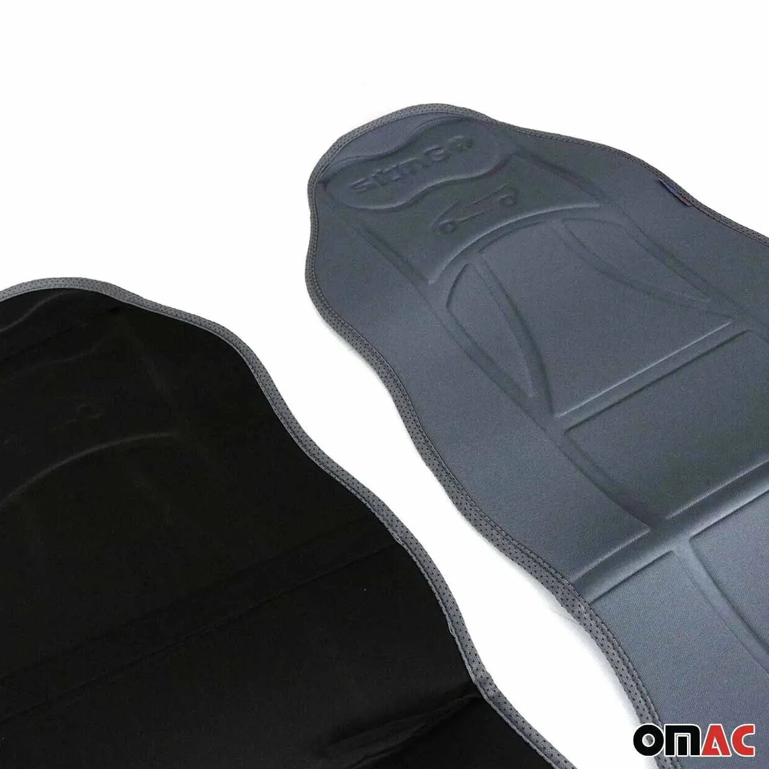 Mitsubishi Car Seat Protector Cushion Cover Mat Pad Gray Gray 2 Pcs - Image 4