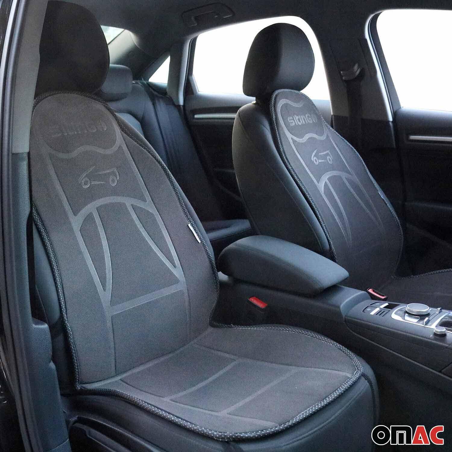 Saturn Car Seat Protector Cushion Cover Mat Pad Gray Gray 2 Pcs - Image 2